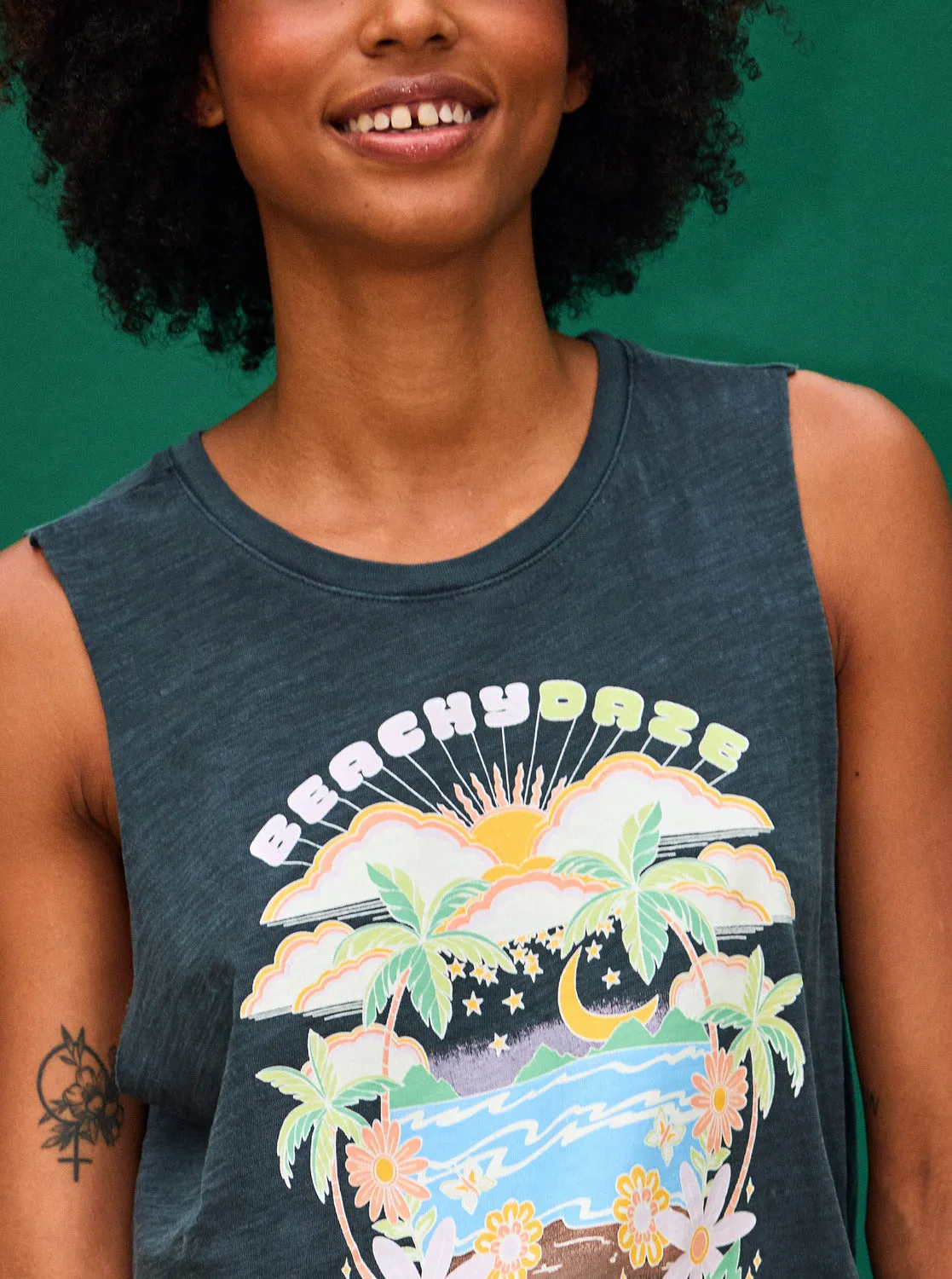 Beachy Days Muscle Tank - Anthracite sold by Roxy product image thumbnail 3