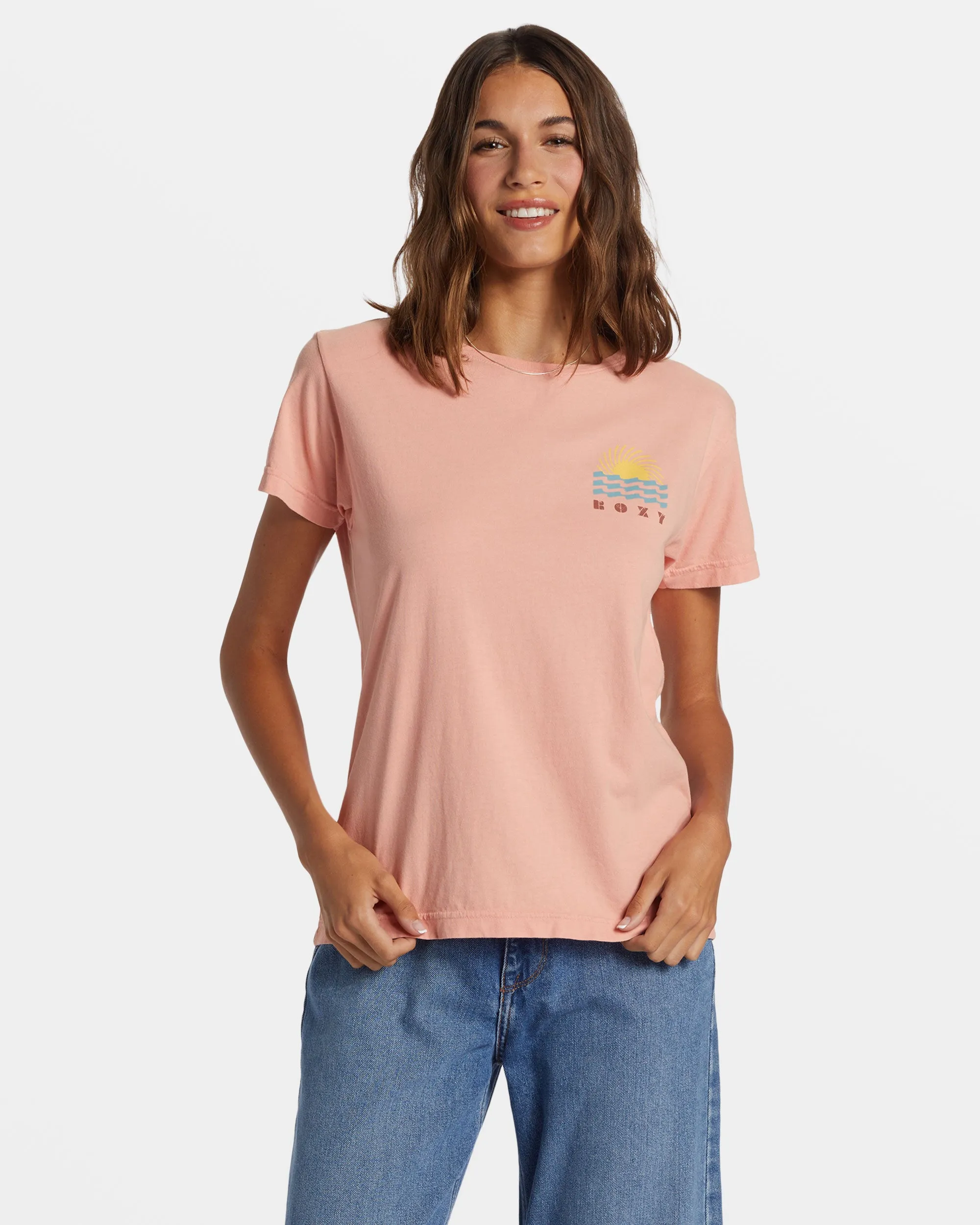 Sun Spun T-Shirt - Candlelight Peach sold by Roxy