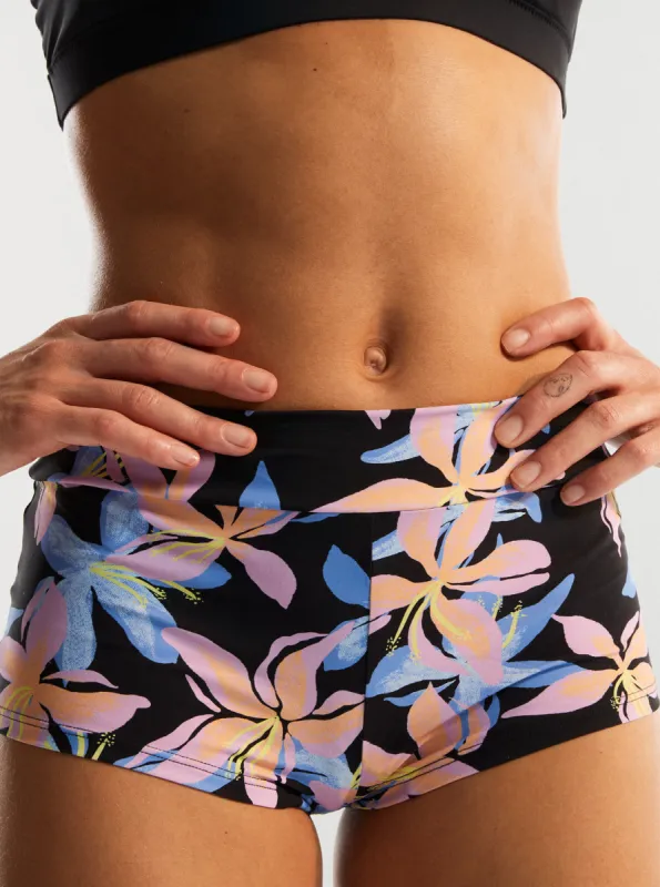 Roxy Active Shorty Bikini Bottoms - Anthracite Kiss sold by Roxy