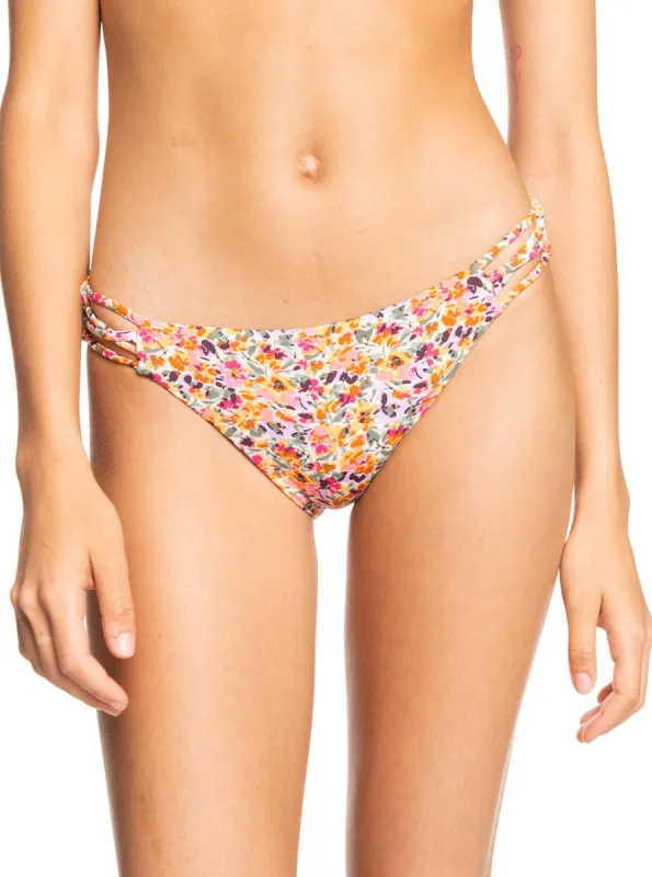 Printed Beach Classics Hipster Bikini Bottom - Pastel Rose Swept Up Floral sold by Roxy