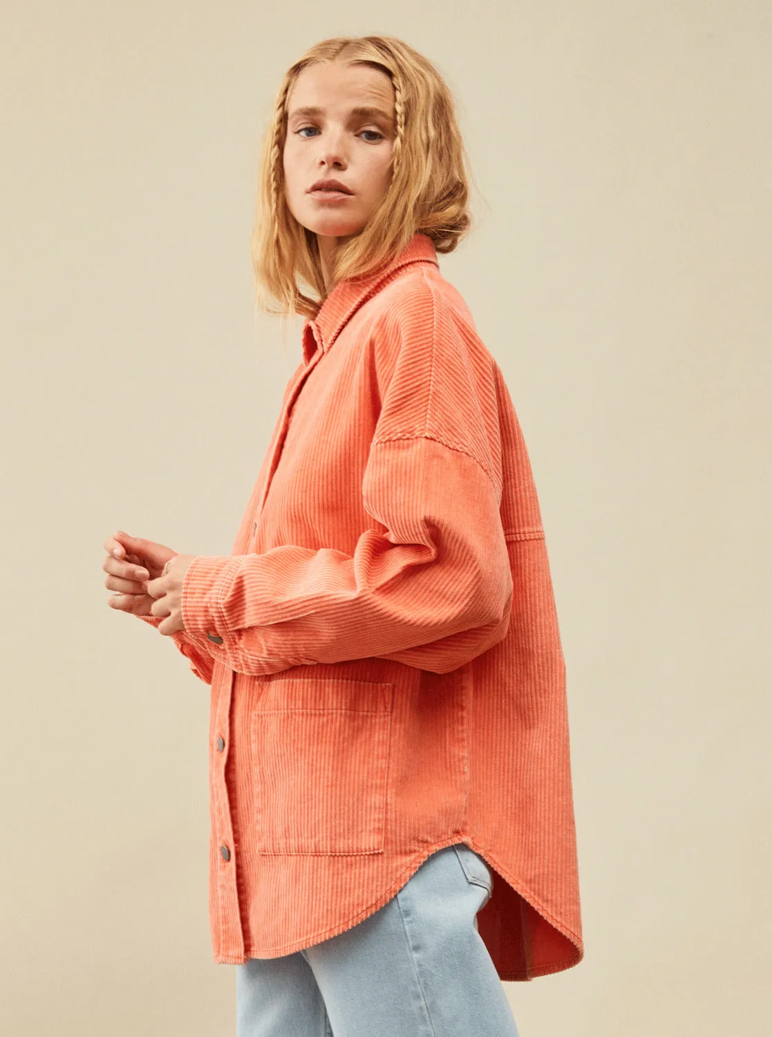 Kick Back Washed Corduroy Long Sleeve Overshirt - Tigerlily sold by Roxy product image thumbnail 5