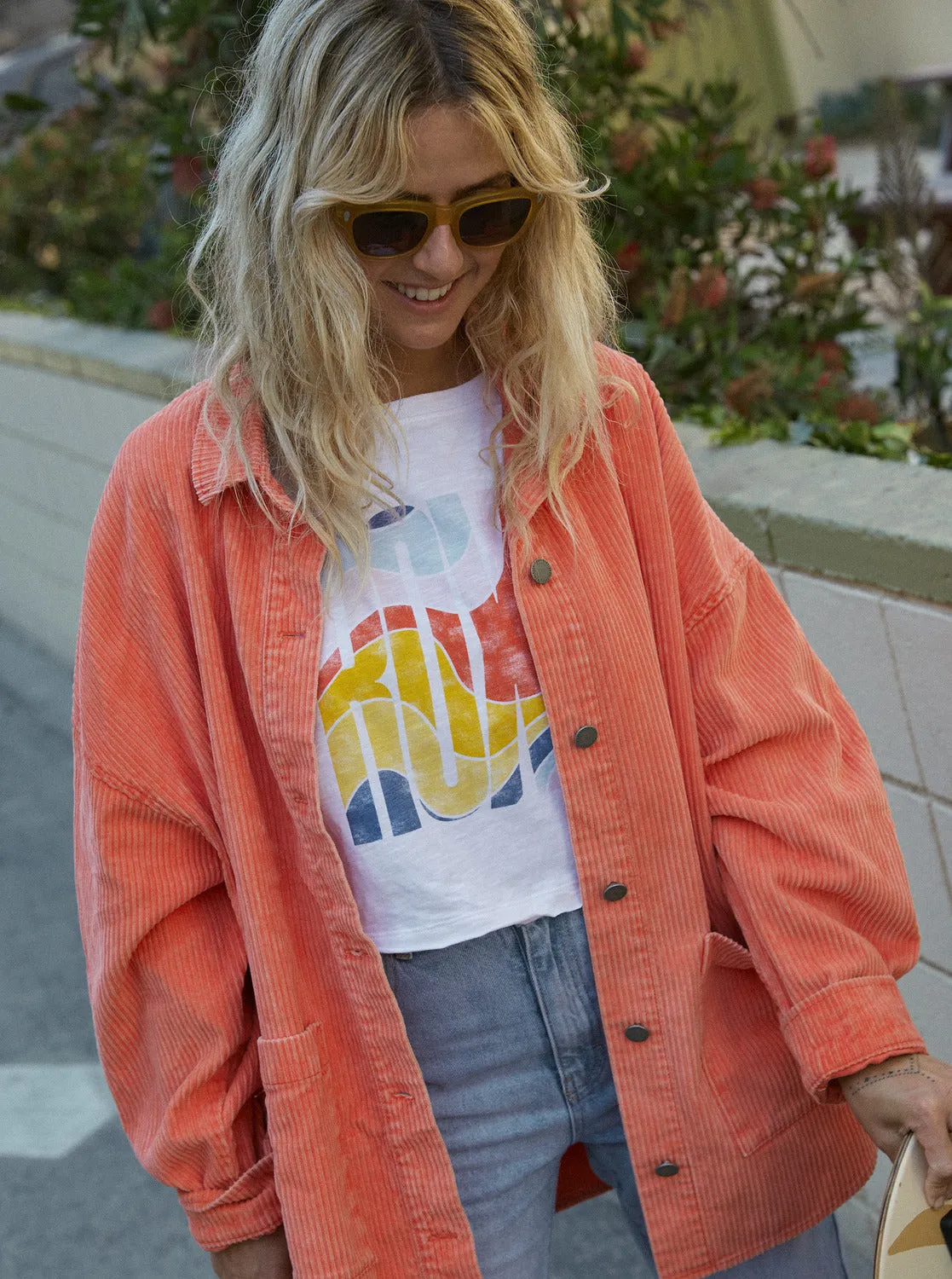 Kick Back Washed Corduroy Long Sleeve Overshirt - Tigerlily sold by Roxy product image thumbnail 2