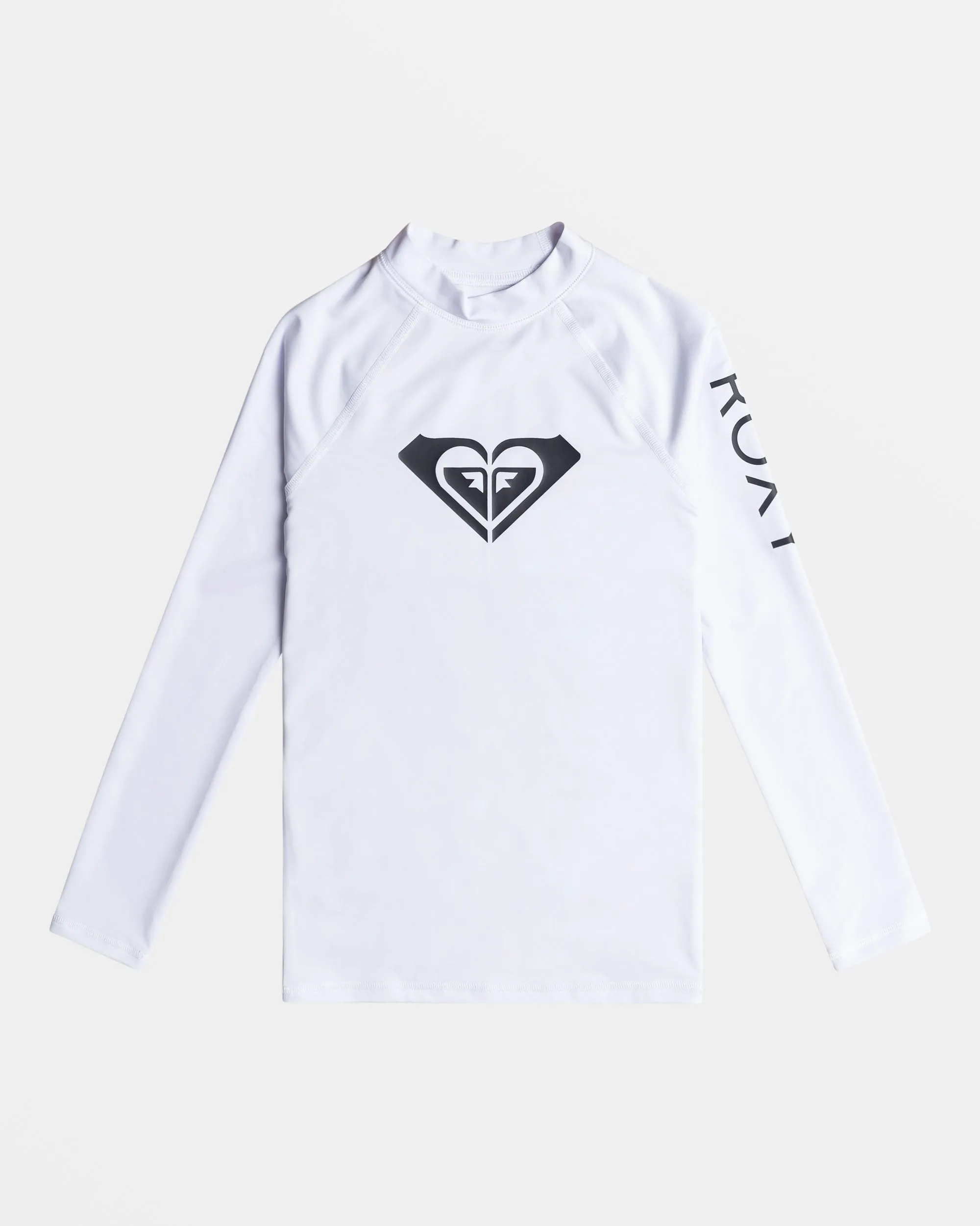 Girls 7-16 Whole Hearted Long Sleeve UPF 50 Rashguard - Bright White sold by Roxy