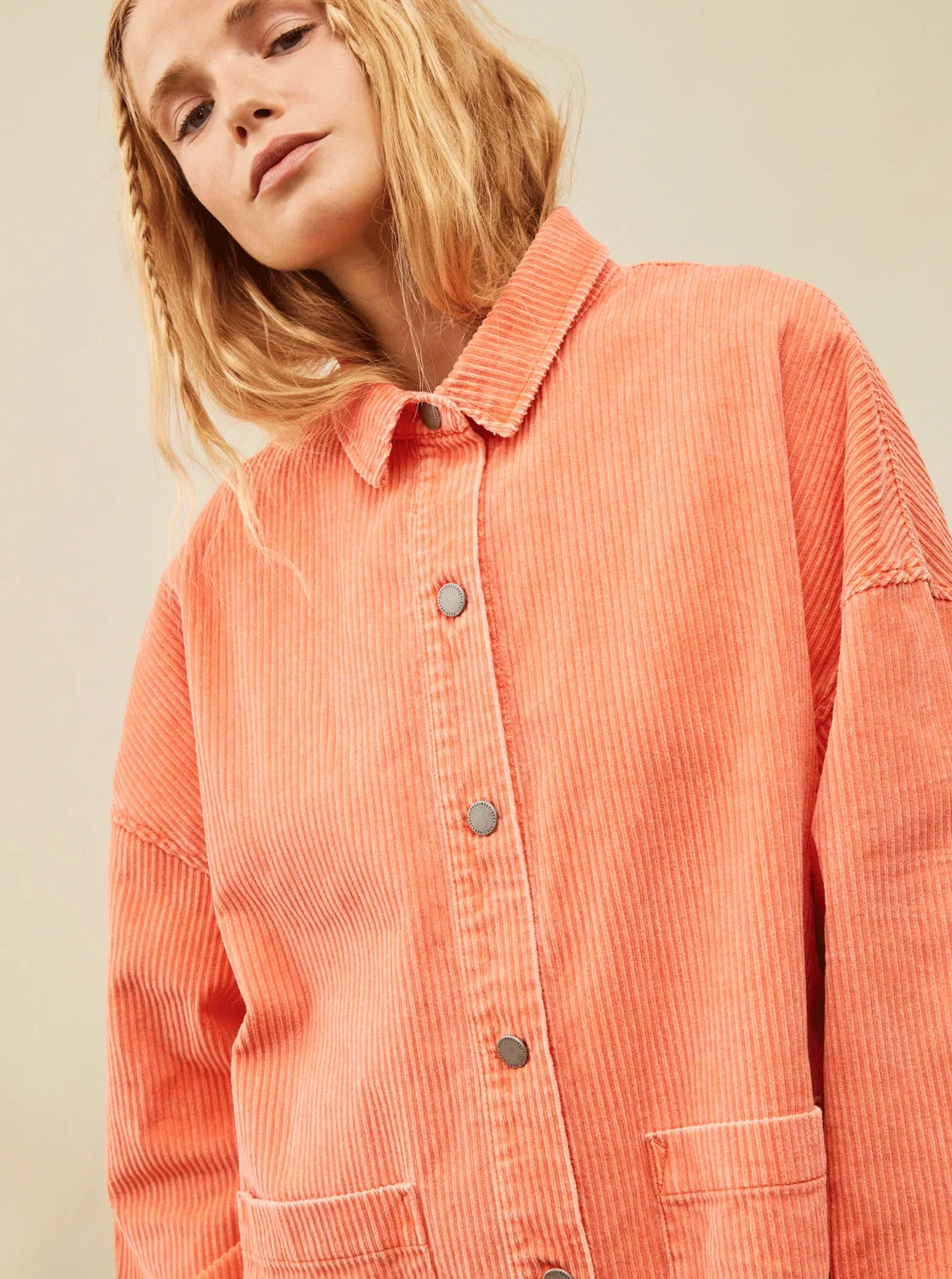 Kick Back Washed Corduroy Long Sleeve Overshirt - Tigerlily sold by Roxy product image thumbnail 4