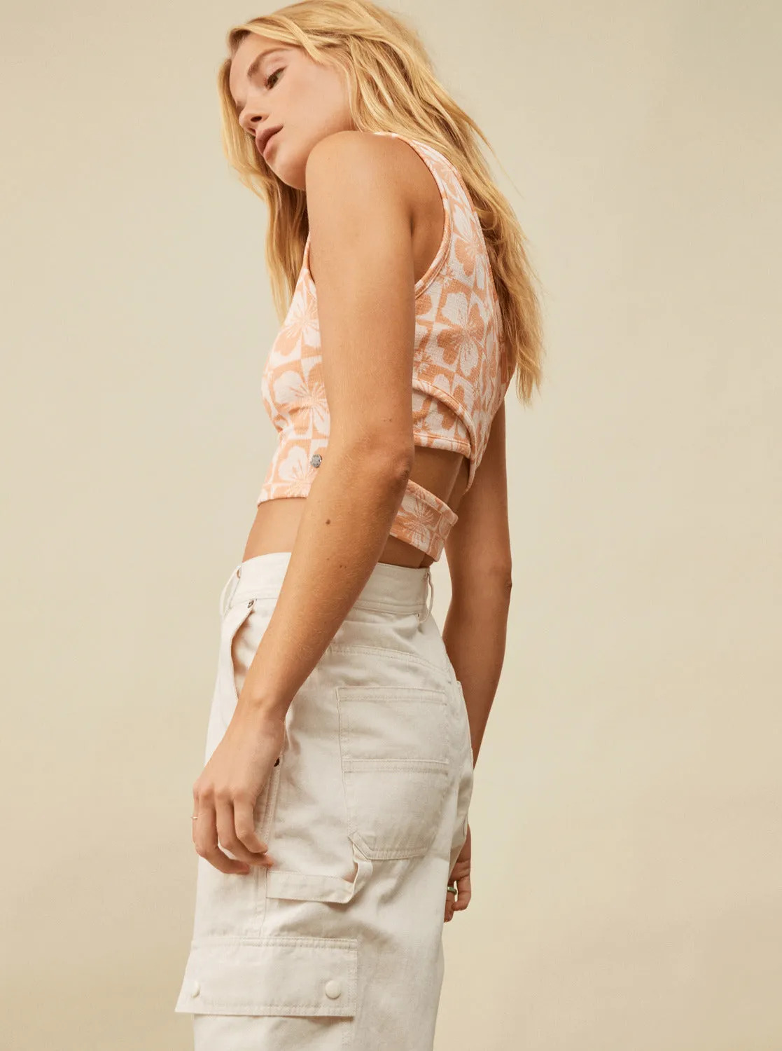 Good Keepsake Printed Crop Top - Pale Dogwood Sun Clik sold by Roxy product image thumbnail 5