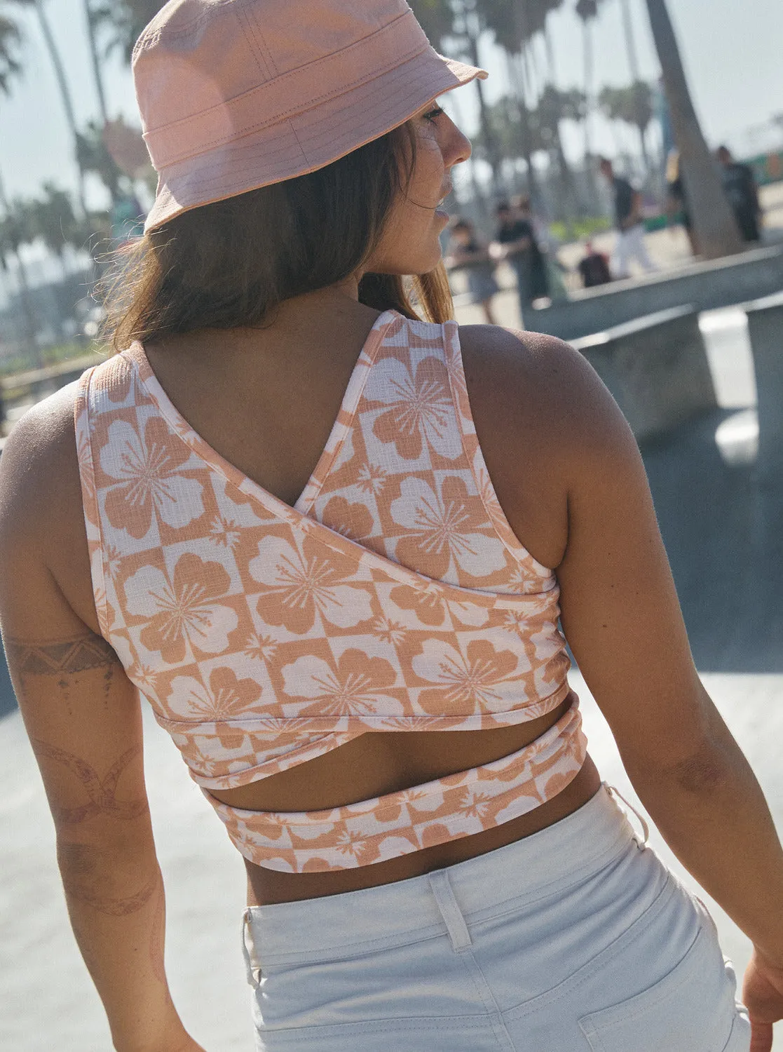 Good Keepsake Printed Crop Top - Pale Dogwood Sun Clik sold by Roxy product image thumbnail 2