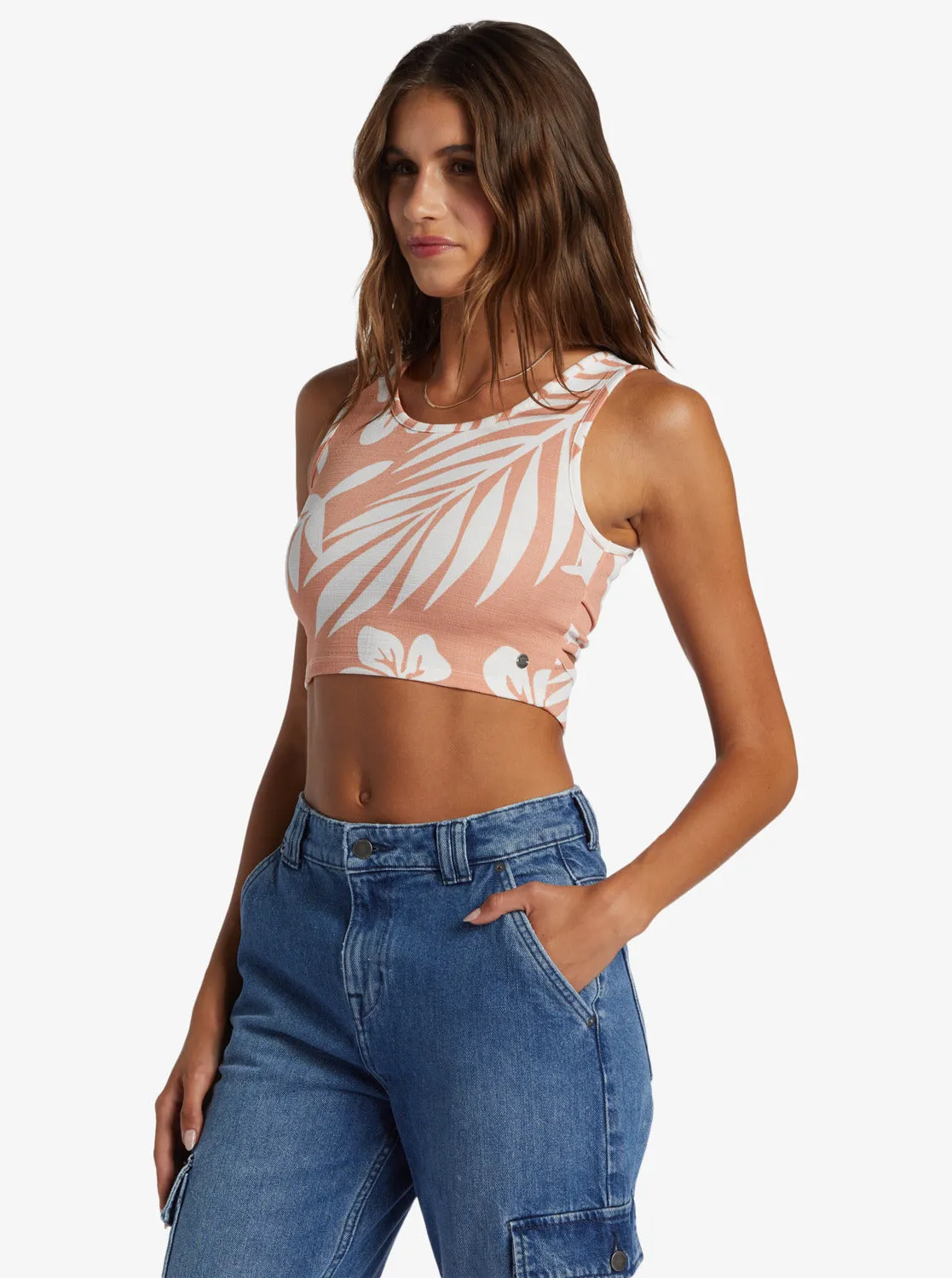 Good Keepsake Crop Top - Cafe Creme Palmeria sold by Roxy product image thumbnail 2