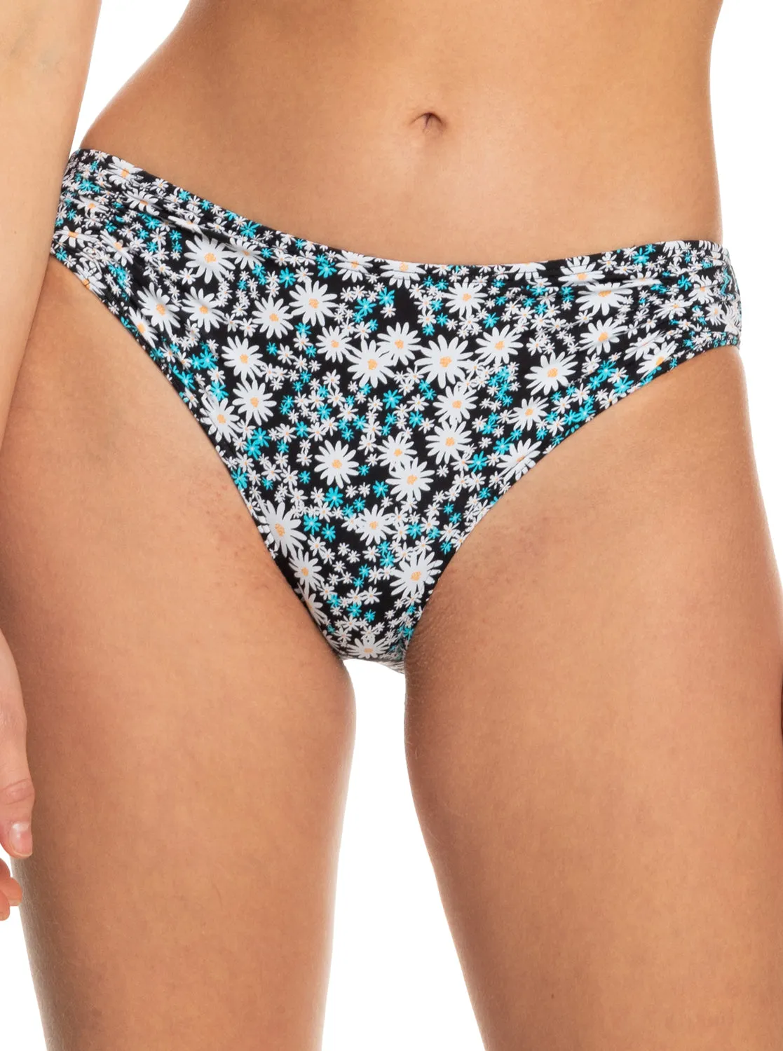 Printed Beach Classics Cheeky Bikini Bottoms - Anthracite Cute Daisies sold by Roxy