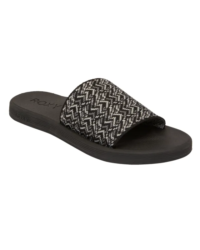 Lucky Wave Sandals - Anthracite/Black sold by Roxy