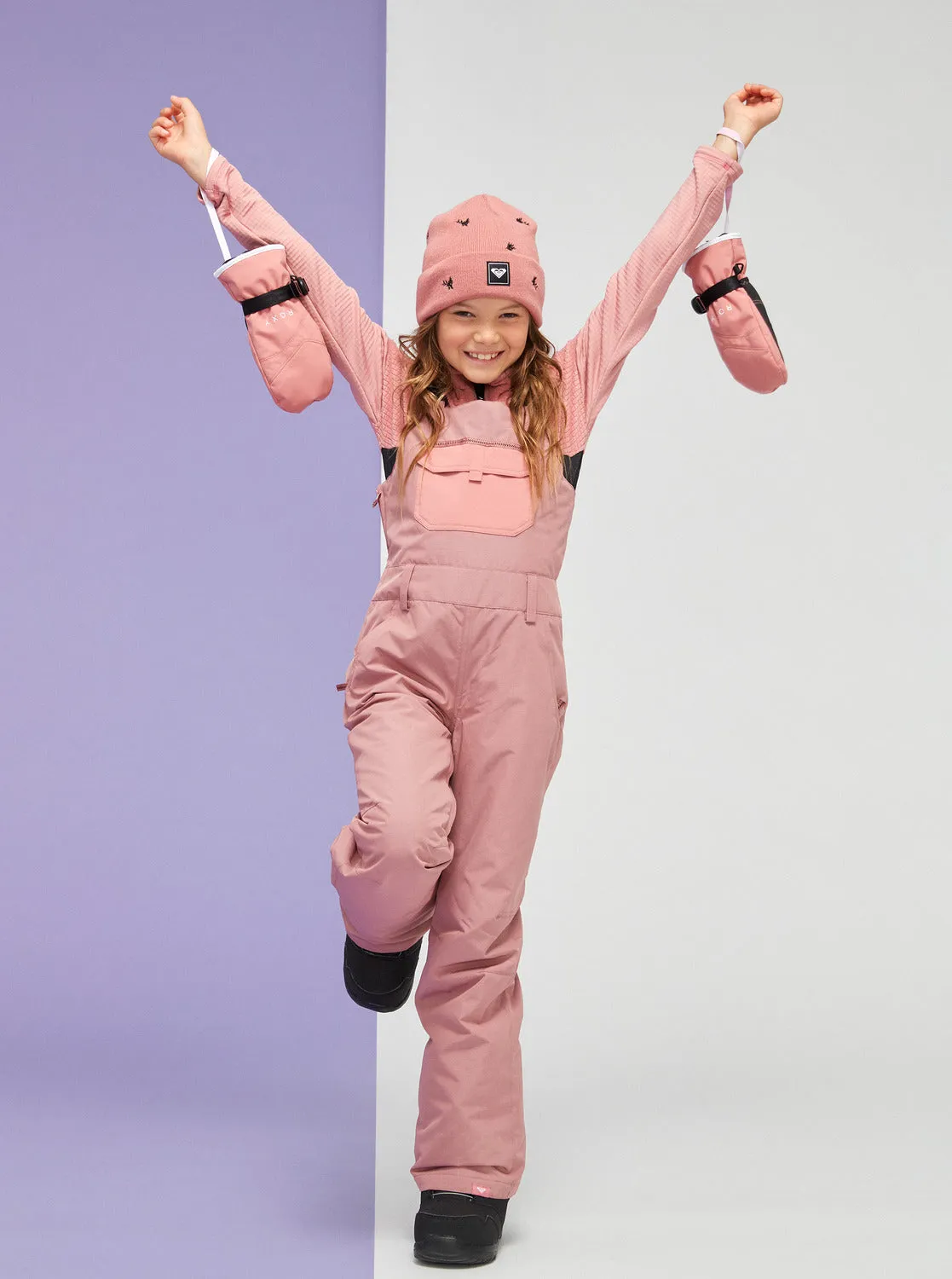 Girls 4-16 Non Stop Technical Snow Bib Pants - Dusty Rose sold by Roxy product image thumbnail 3
