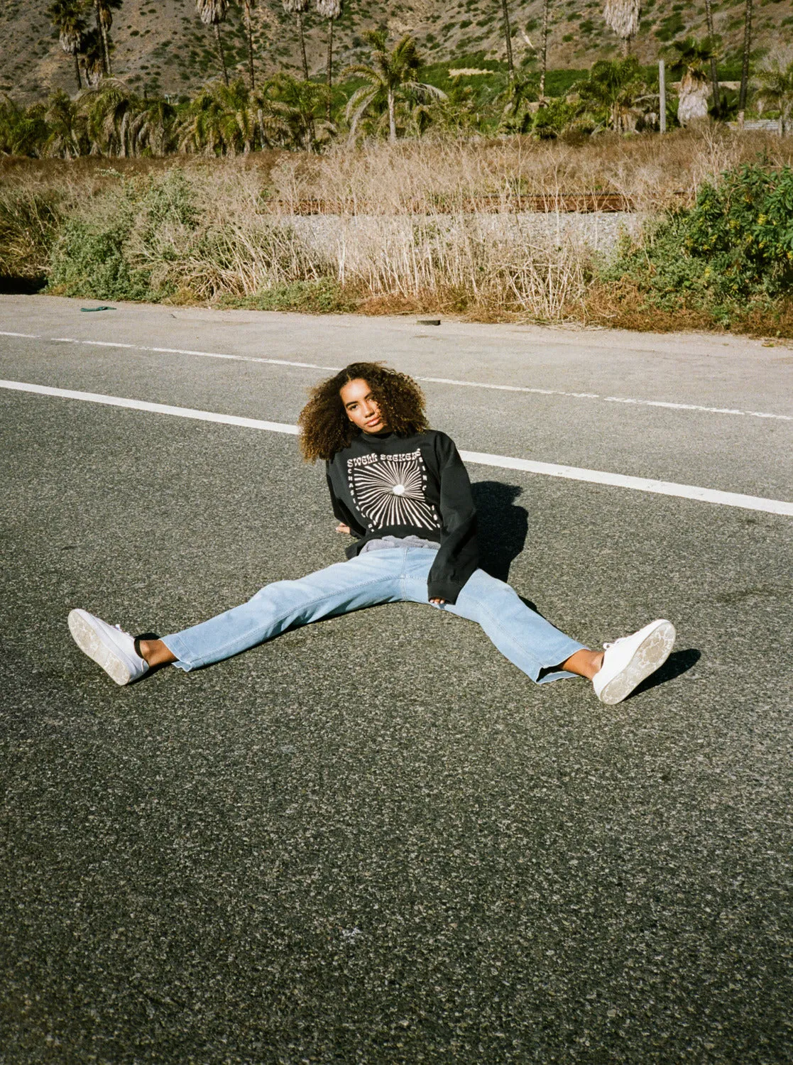 Lineup Oversized Crew Neck Sweatshirt - Anthracite sold by Roxy product image thumbnail 3