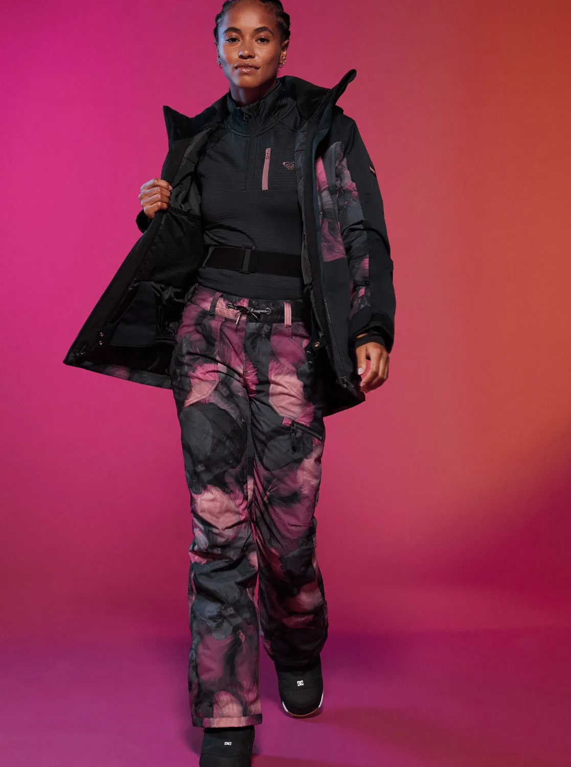 Nadia Technical Snow Pants - True Black Pansy Pansy sold by Roxy product image thumbnail 5
