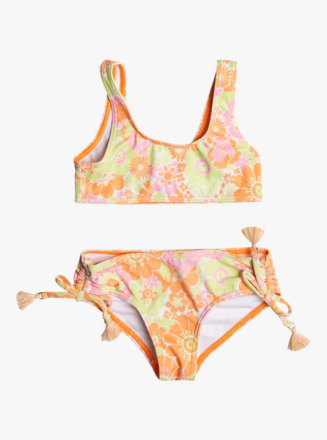 Girls 4-16 Happiness Feeling Two Piece Bralette Bikini Set - Mock Orange Piece Of Paradise sold by Roxy
