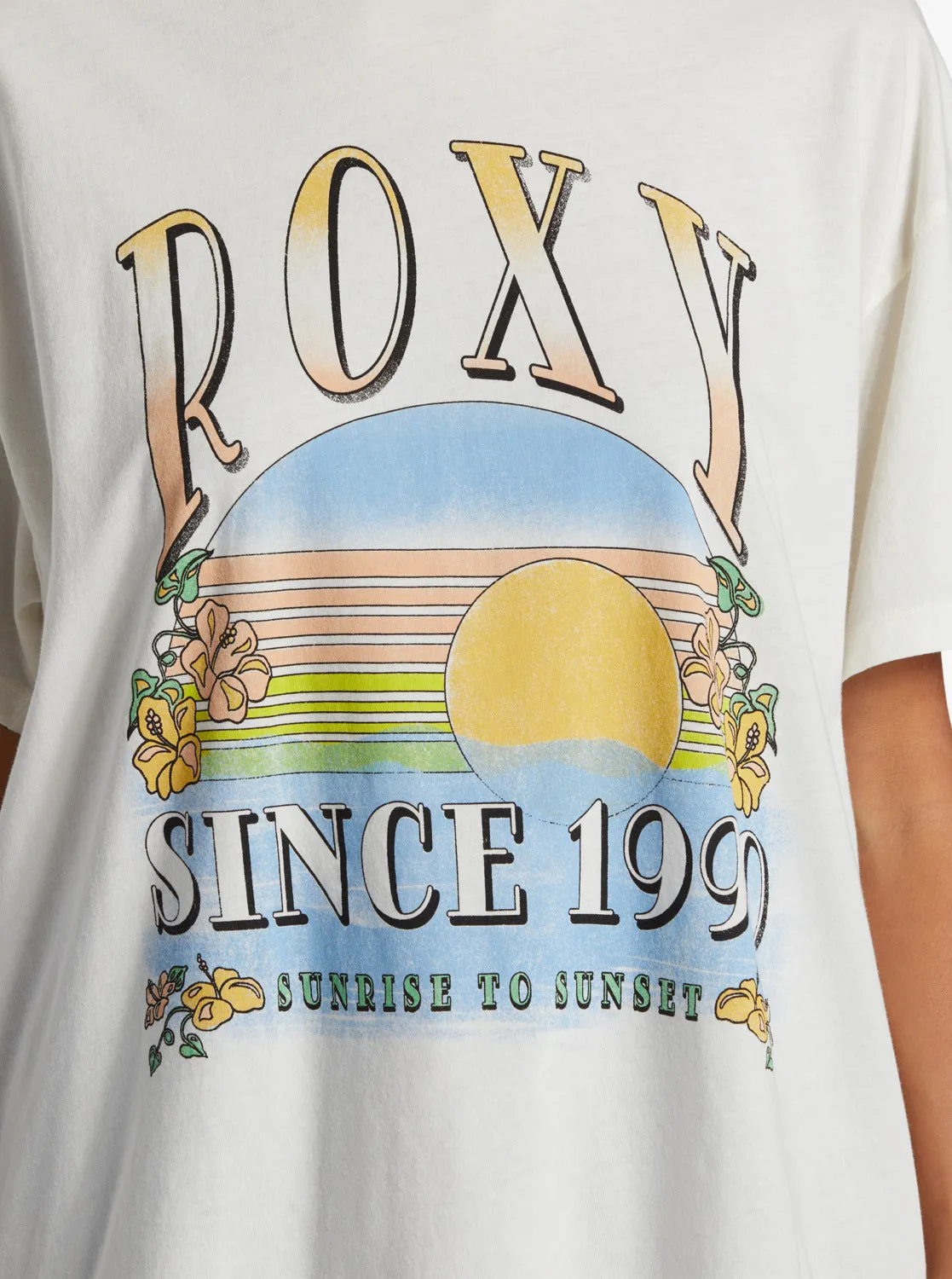 Sunrise To Sunset Oversized Boyfriend T-Shirt - Snow White sold by Roxy product image thumbnail 2