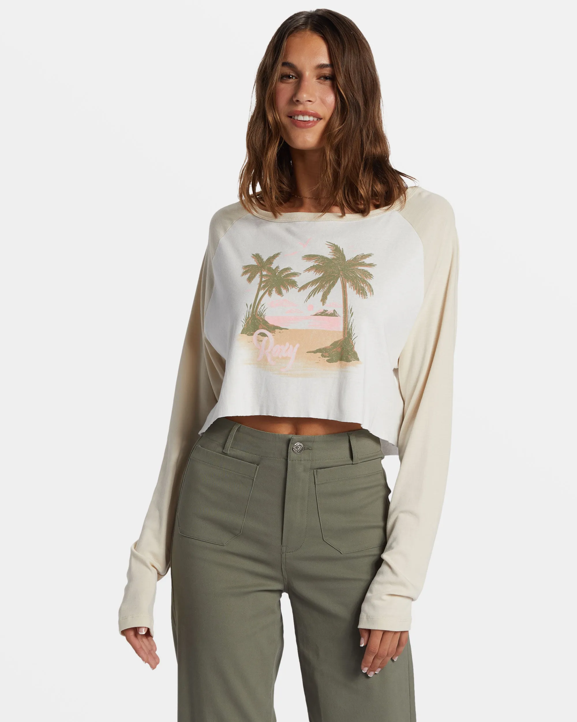 Moonlight Oasis Long Sleeve T-Shirt - Parchment sold by Roxy