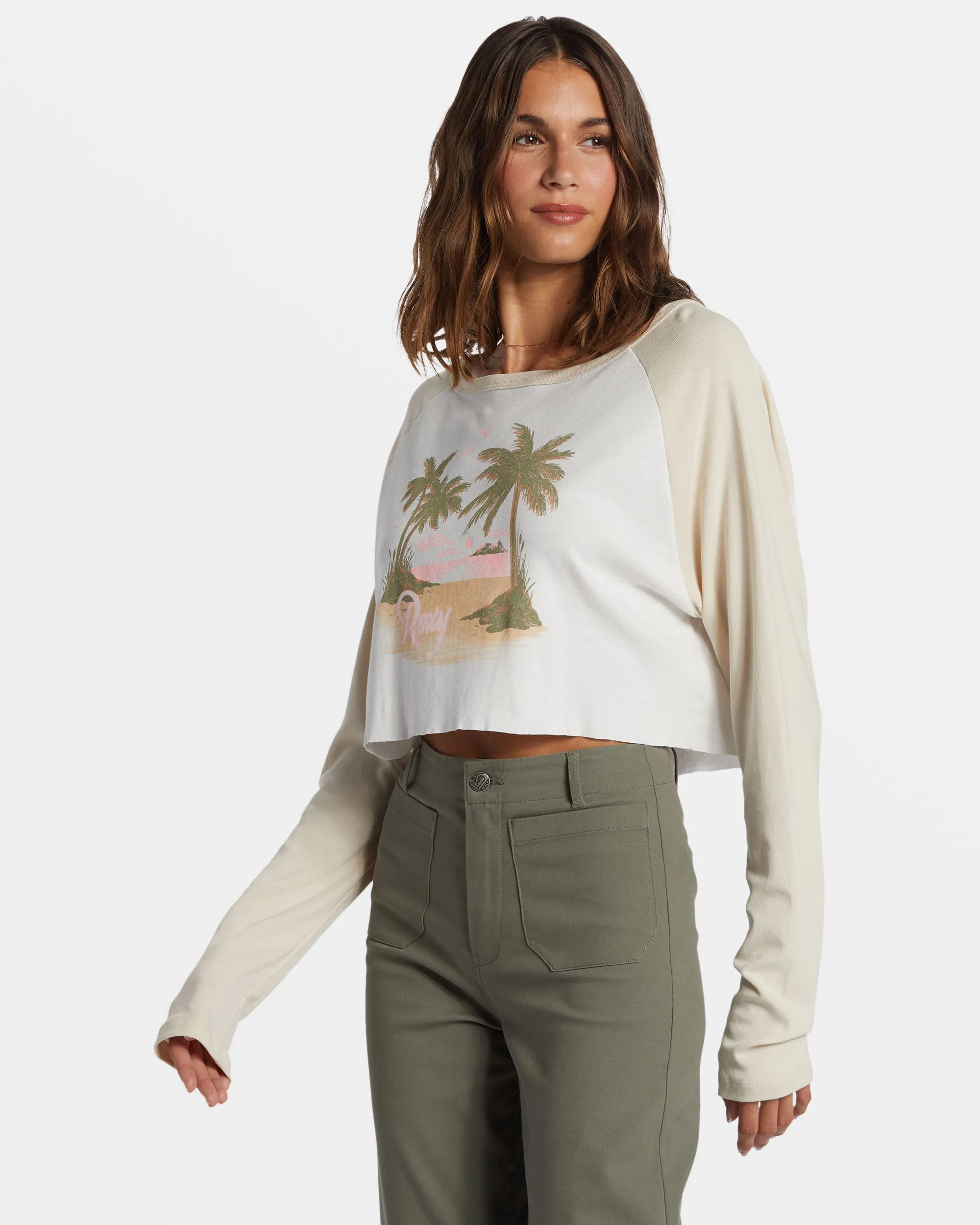 Moonlight Oasis Long Sleeve T-Shirt - Parchment sold by Roxy product image thumbnail 5