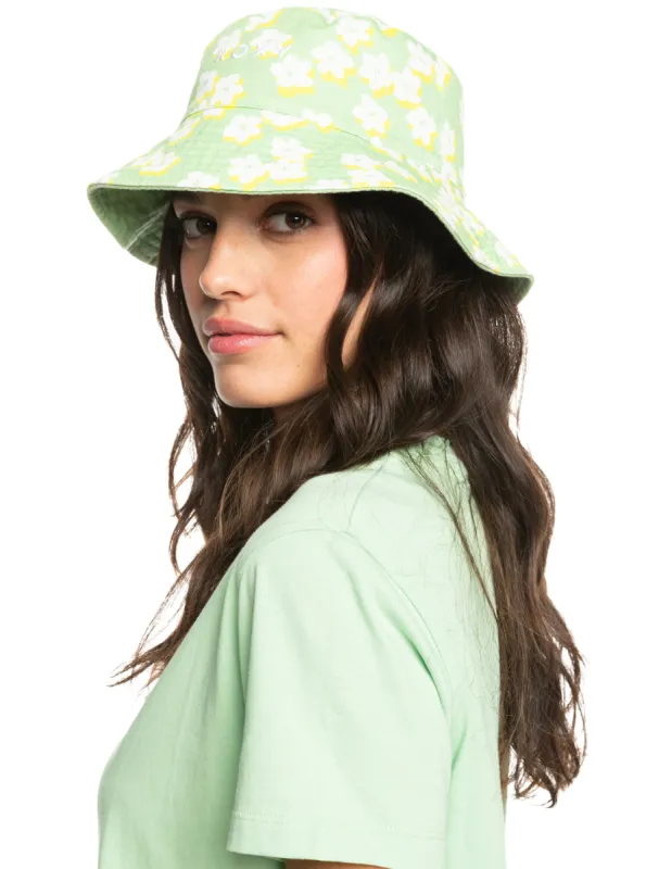 Jasmine Paradise Sun Hat - Quiet Green Floral Delight sold by Roxy