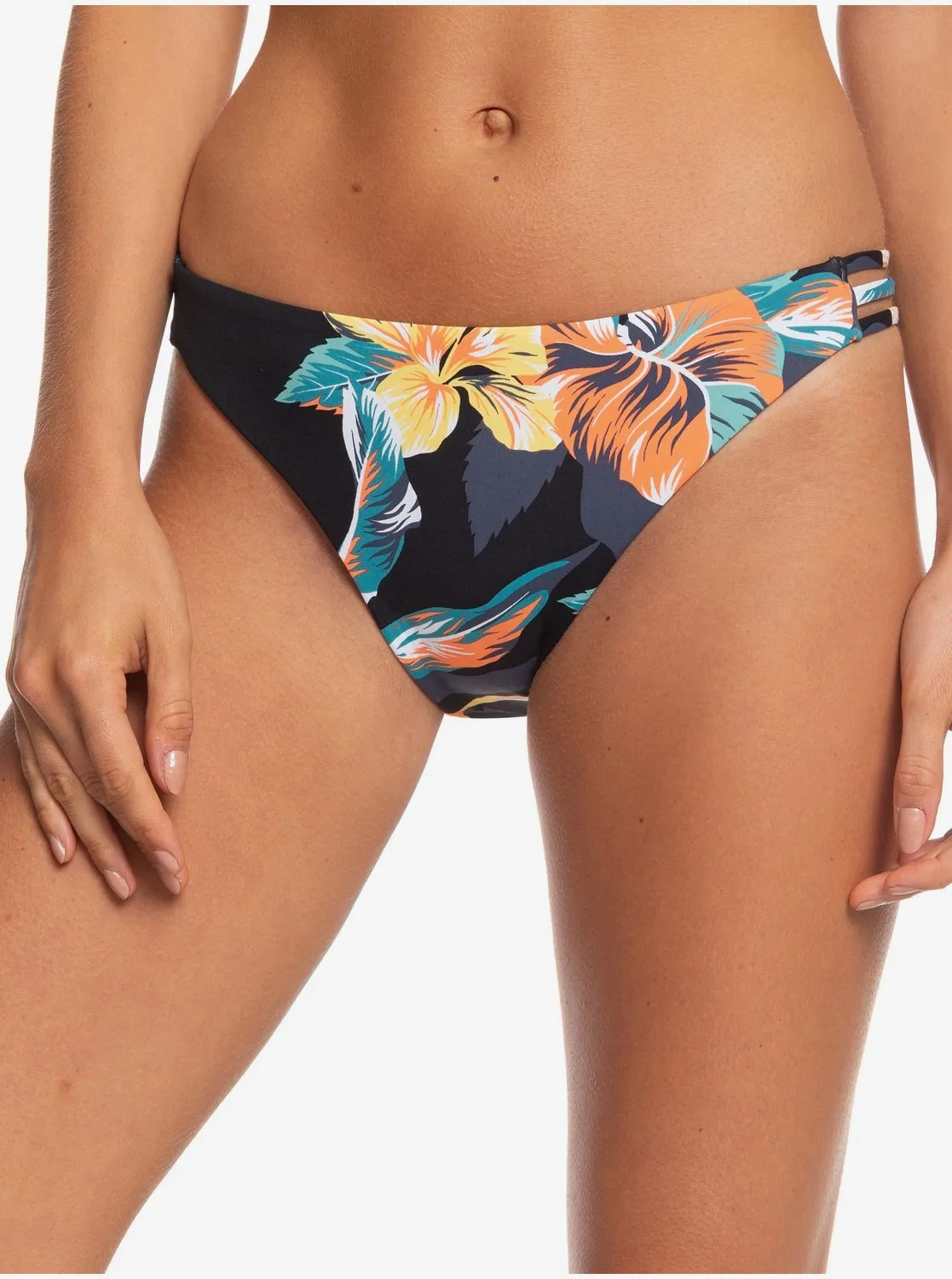 Printed Beach Classics Full Bikini Bottoms - Anthracite Tropicoco S sold by Roxy