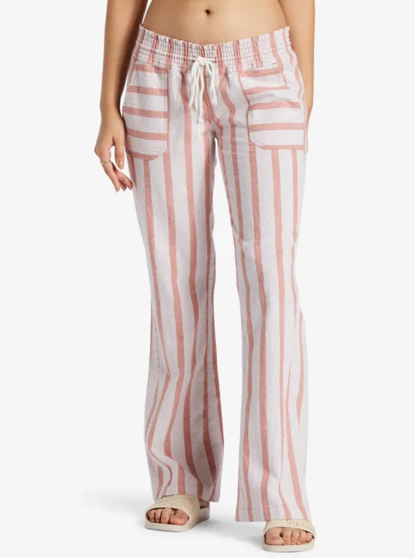 Oceanside Flared Pants - Cedar Wood Bonzer Bico Stripe sold by Roxy