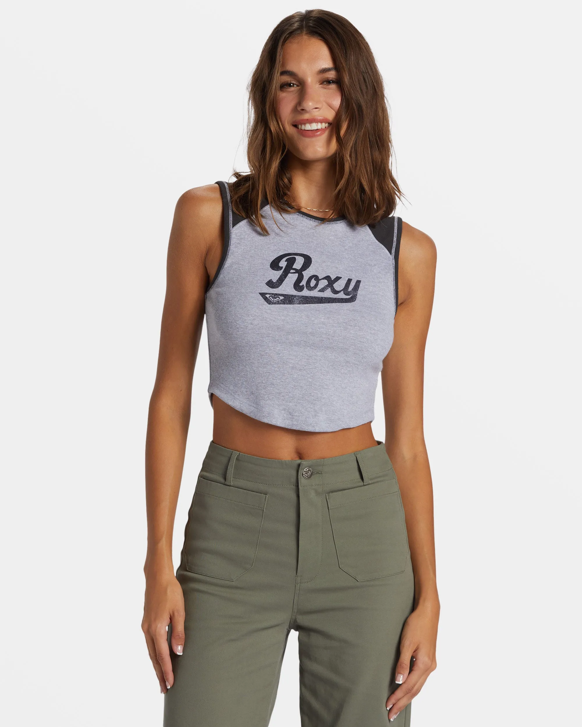 Roxy Script Tank Top - Phantom sold by Roxy