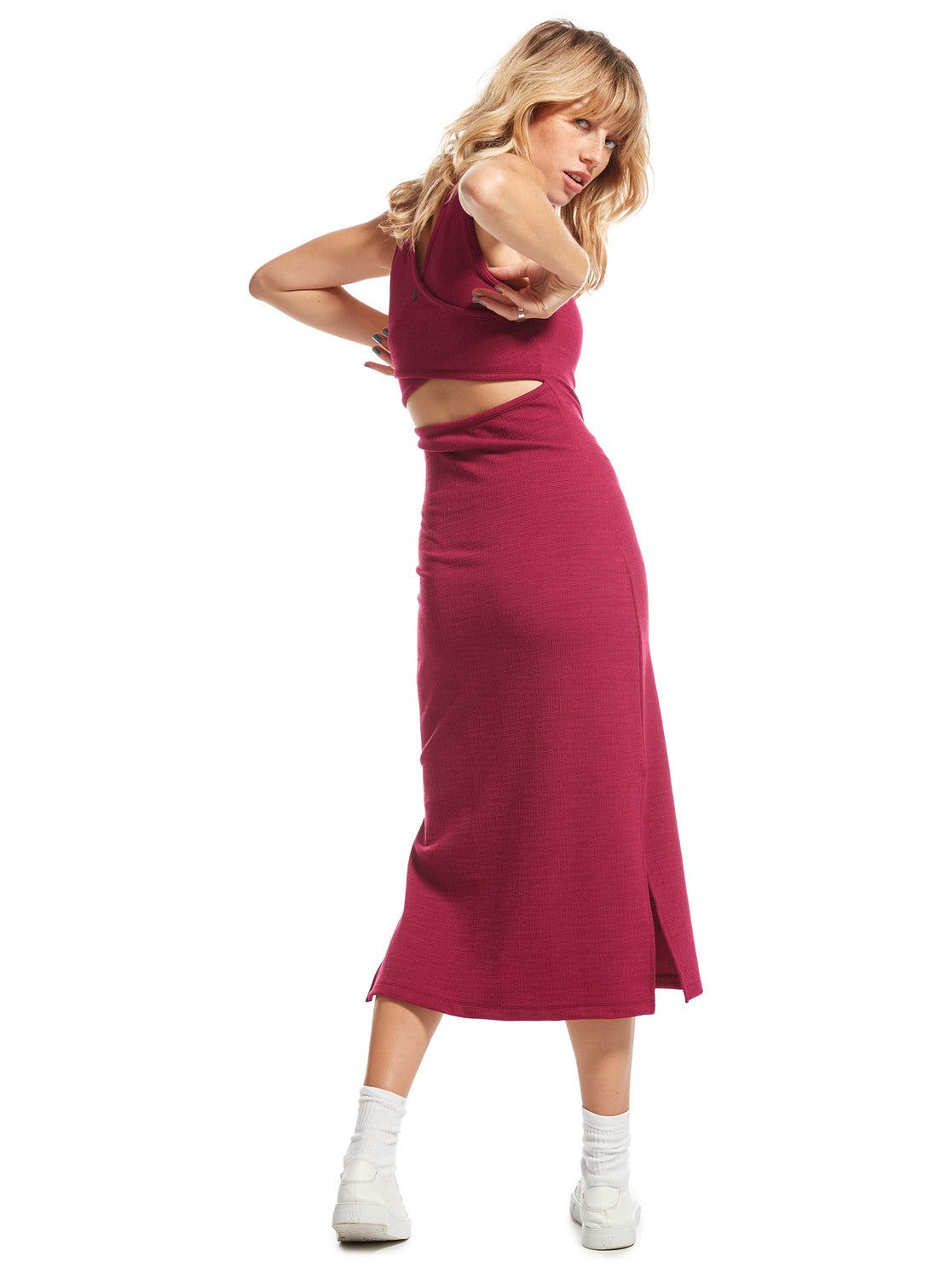 Good Keepsake Midi Dress - Raspberry Radiance sold by Roxy product image thumbnail 3