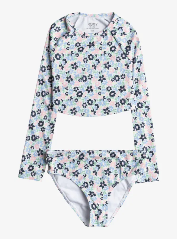 Girls 7-16 Dreamer Cropped Long-Sleeve Rashguard Set - Bel Air Ephemere Small sold by Roxy