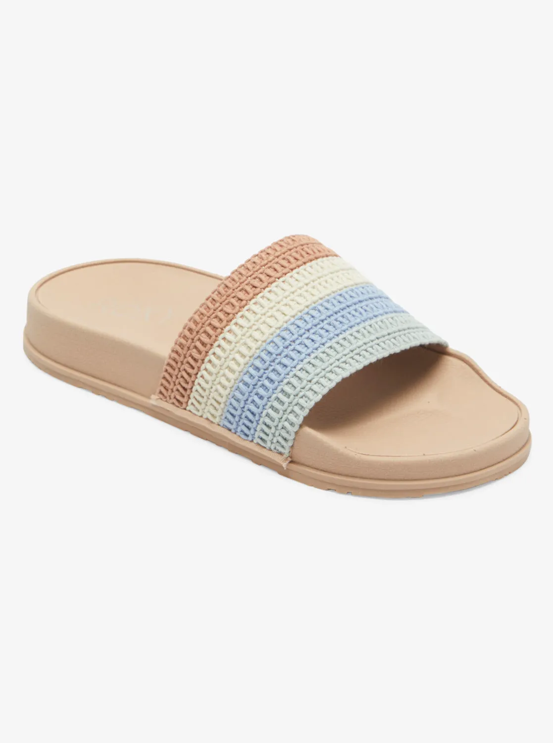 Slippy Crochet Sandals - Light Blue/Brown sold by Roxy