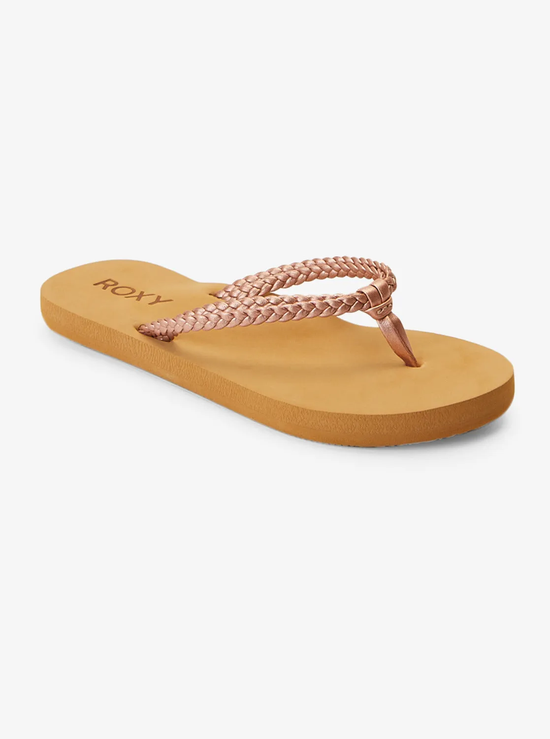 Girls 4-16 Costas Flip-Flops - Rose Gold sold by Roxy