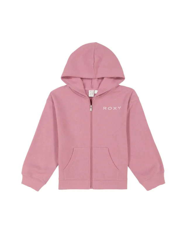 Girls 2-7 Oversized Evening Hike Zip Hoodie - Mauve Orchid sold by Roxy