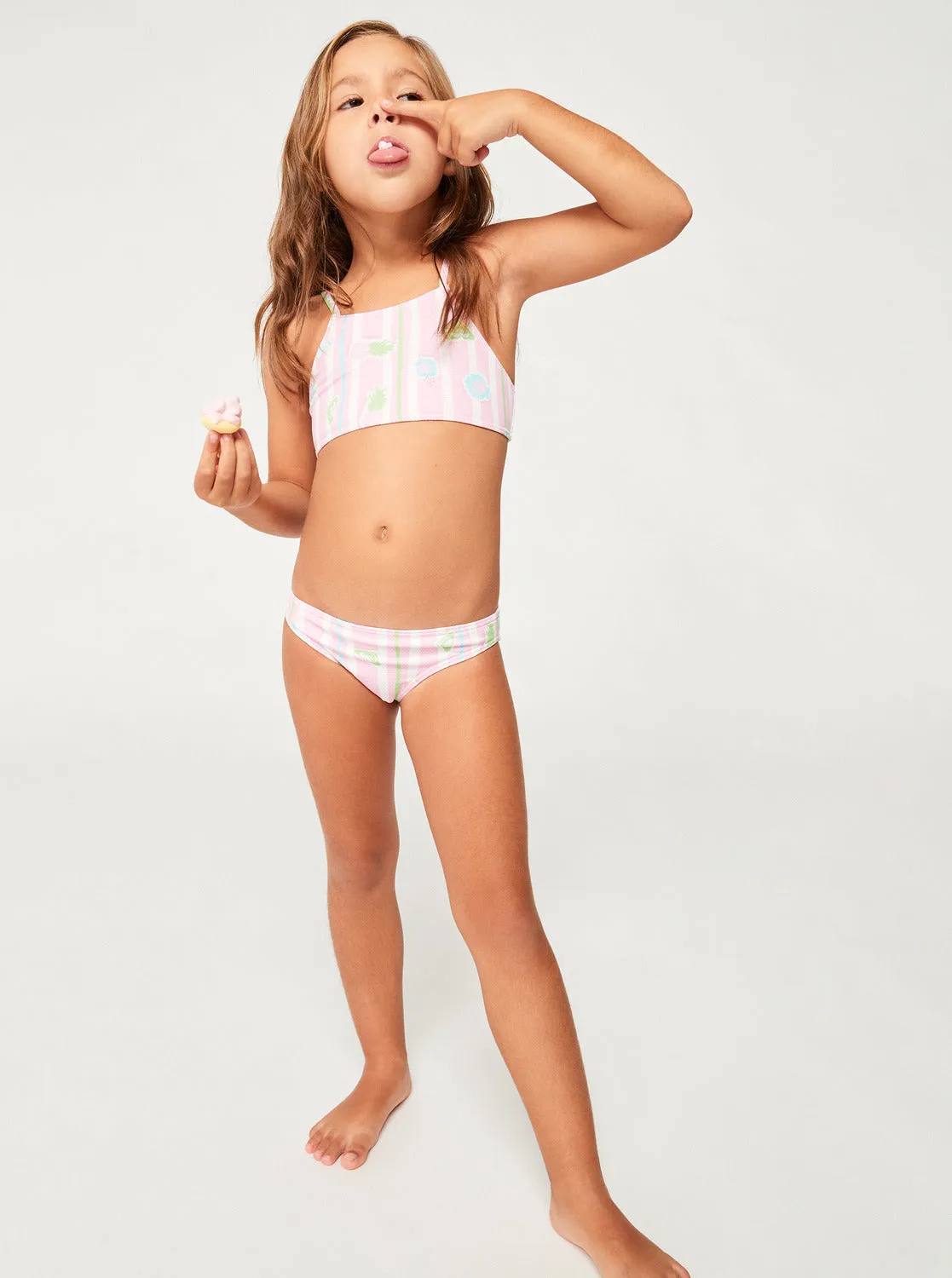 Girls 2-7 Pineapple Line Crop Top Set Bikini Set - Pirouette Pineapple Line sold by Roxy product image thumbnail 5