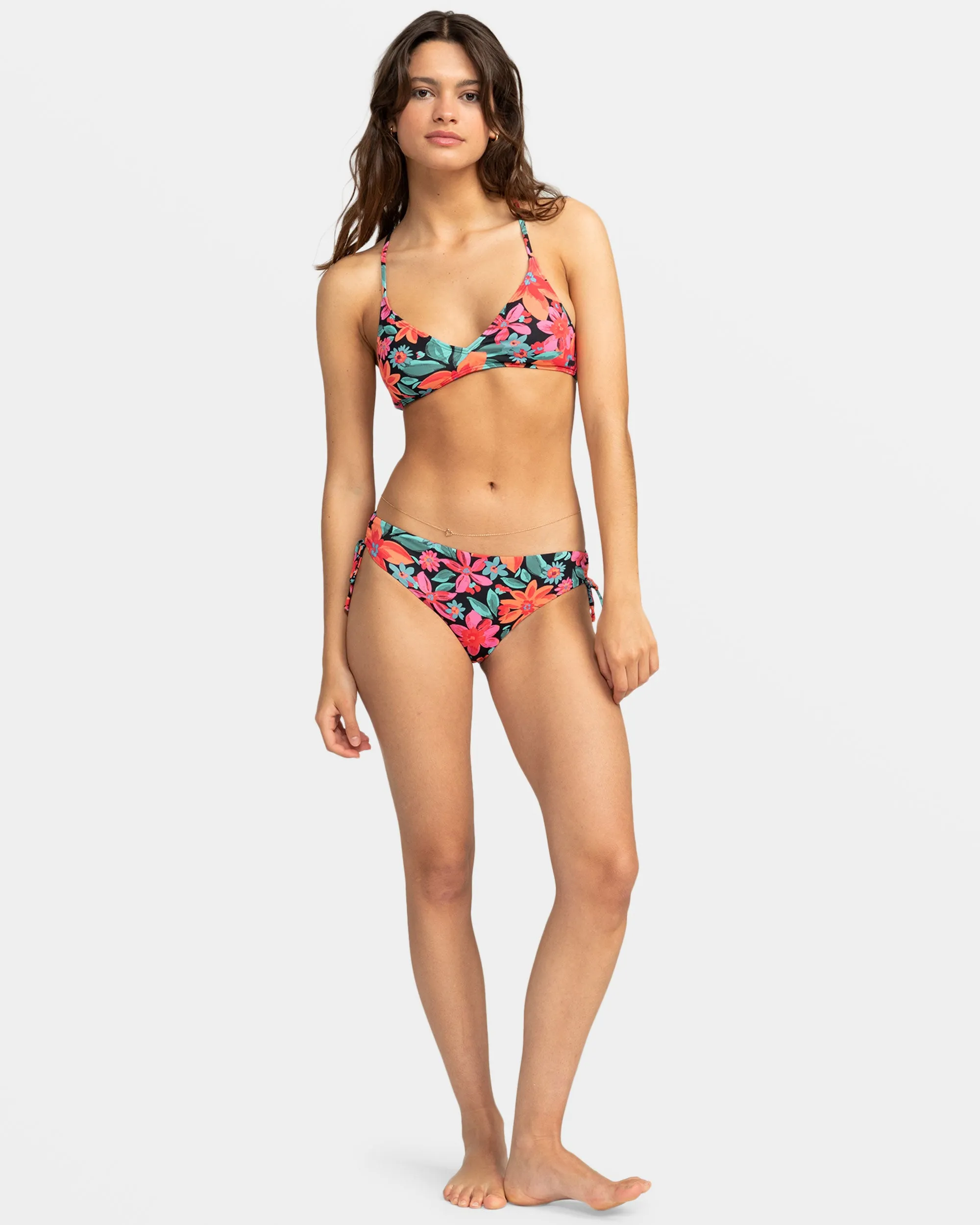 Printed Beach Classics Hipster Tie Side Bikini Bottom - Anthracite Floral Fiesta sold by Roxy product image thumbnail 3