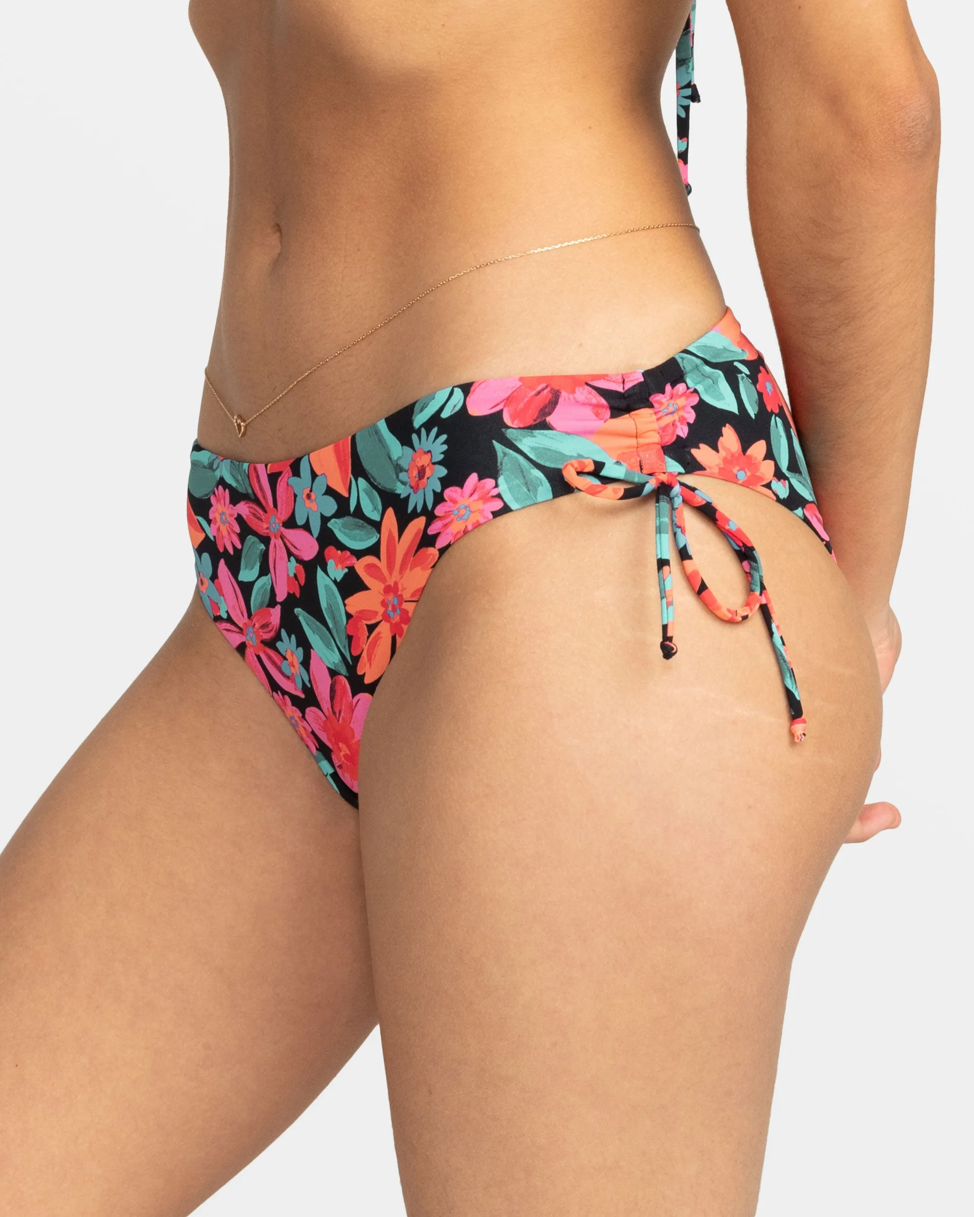 Printed Beach Classics Hipster Tie Side Bikini Bottom - Anthracite Floral Fiesta sold by Roxy product image thumbnail 4
