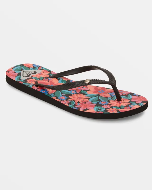 Bermuda Sandals - Black/Cactus Flower sold by Roxy