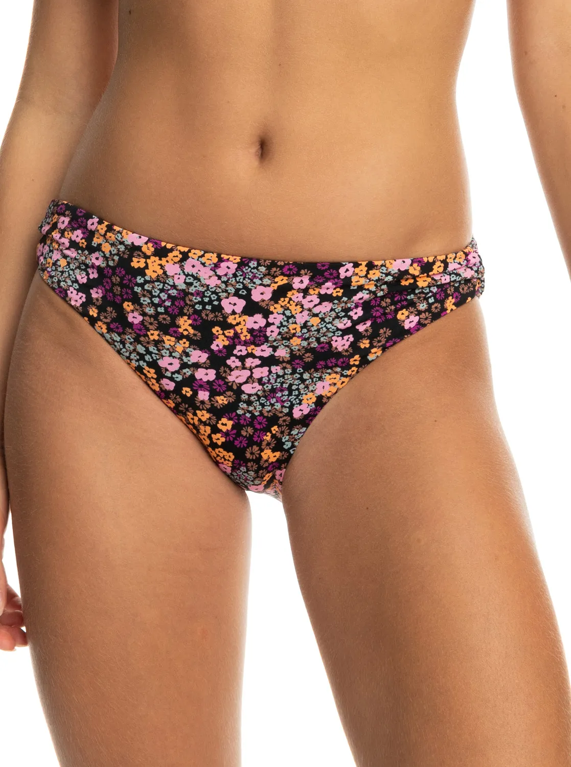 Printed Beach Classics Hipster Bikini Bottom - Anthracite Floral Daze sold by Roxy