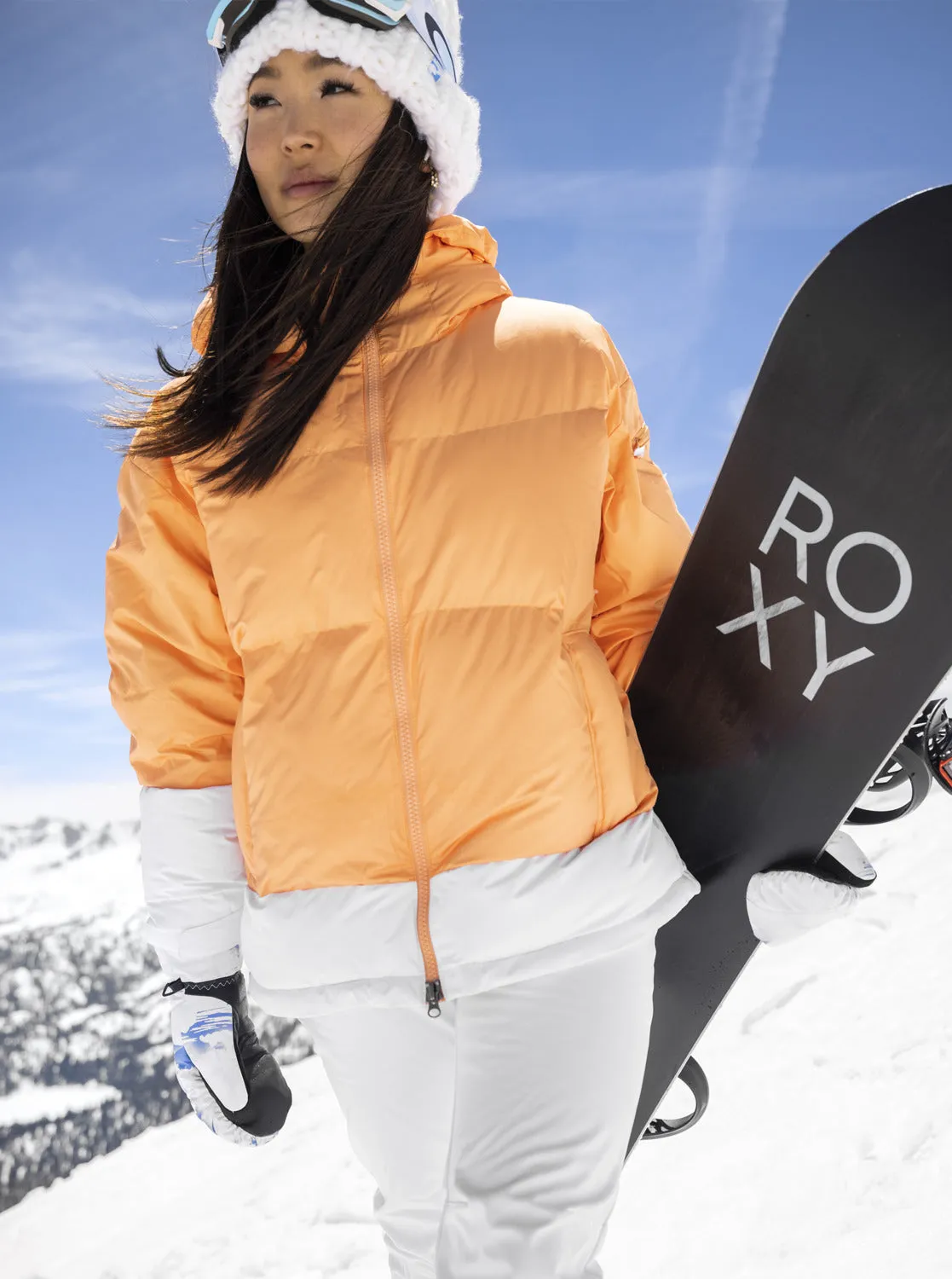 Chloe Kim Puffy Technical Snow Jacket - Mock Orange sold by Roxy product image thumbnail 2