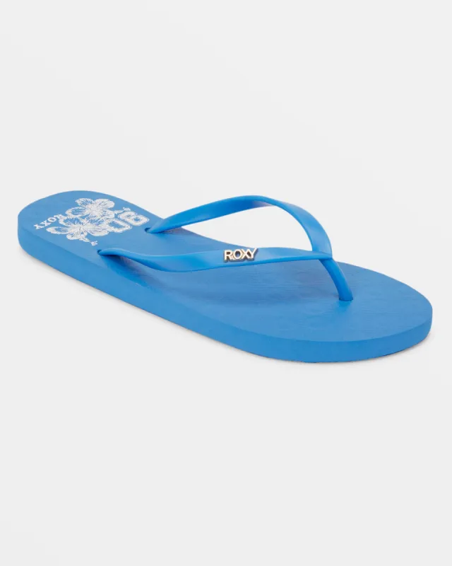 Viva Stamp Flip-Flops - Baja Blue sold by Roxy