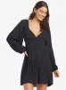 Sweetest Shores Dress Solid Dress - Anthracite sold by Roxy