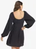 Sweetest Shores Dress Solid Dress - Anthracite sold by Roxy