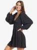 Sweetest Shores Dress Solid Dress - Anthracite sold by Roxy