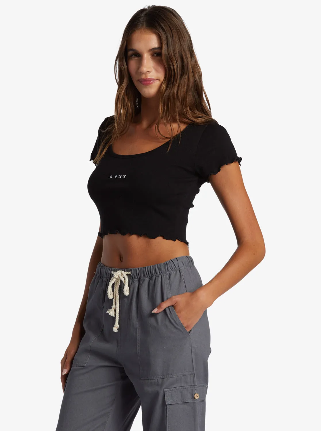 Roxify Scoop Neck T-Shirt - Anthracite sold by Roxy product image thumbnail 3