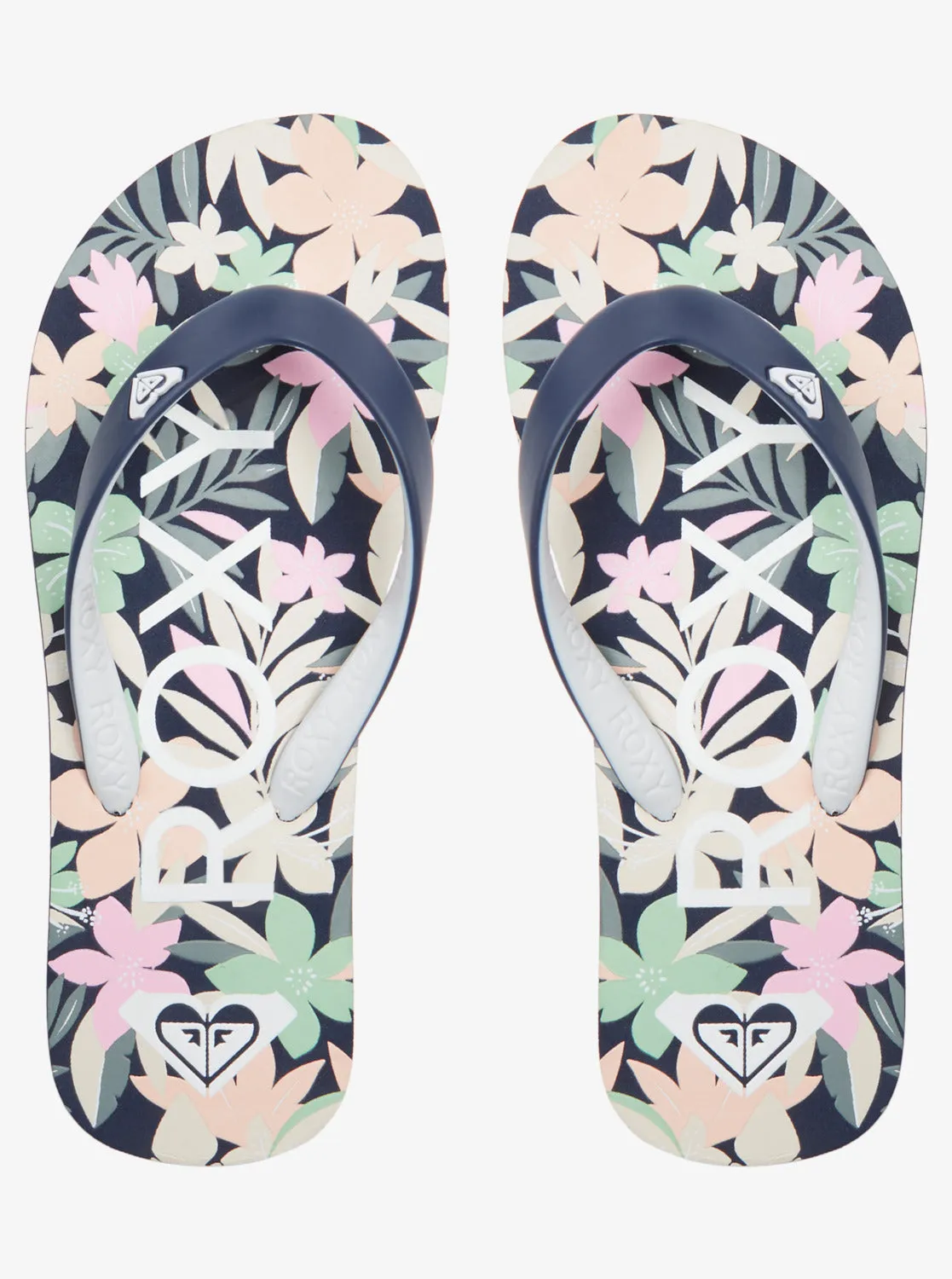 Girls 4-16 Tahiti Flip-Flops - Lt Navy/Pink sold by Roxy product image thumbnail 4