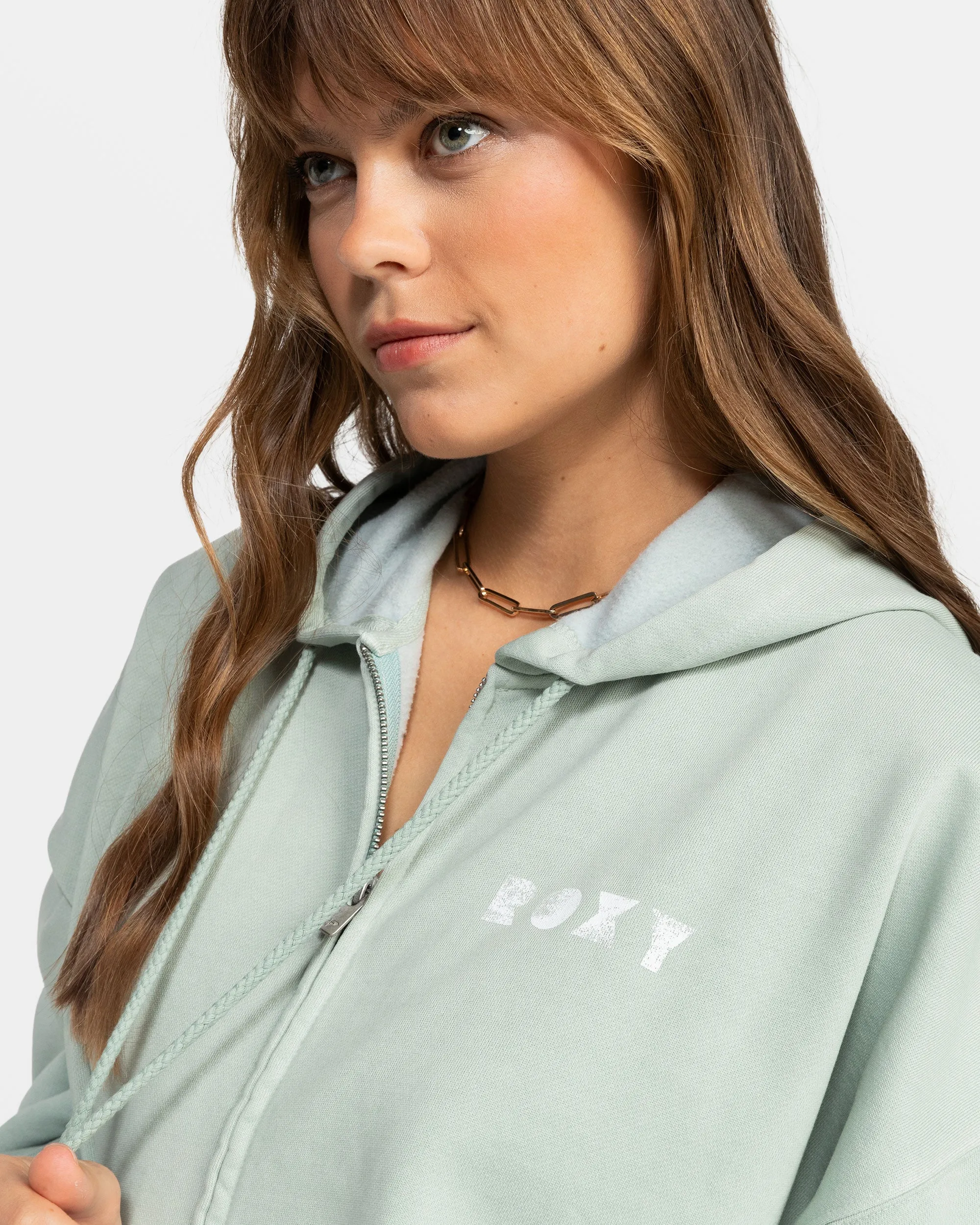 Lineup Oversized Zip Hoodie - Blue Surf sold by Roxy product image thumbnail 5