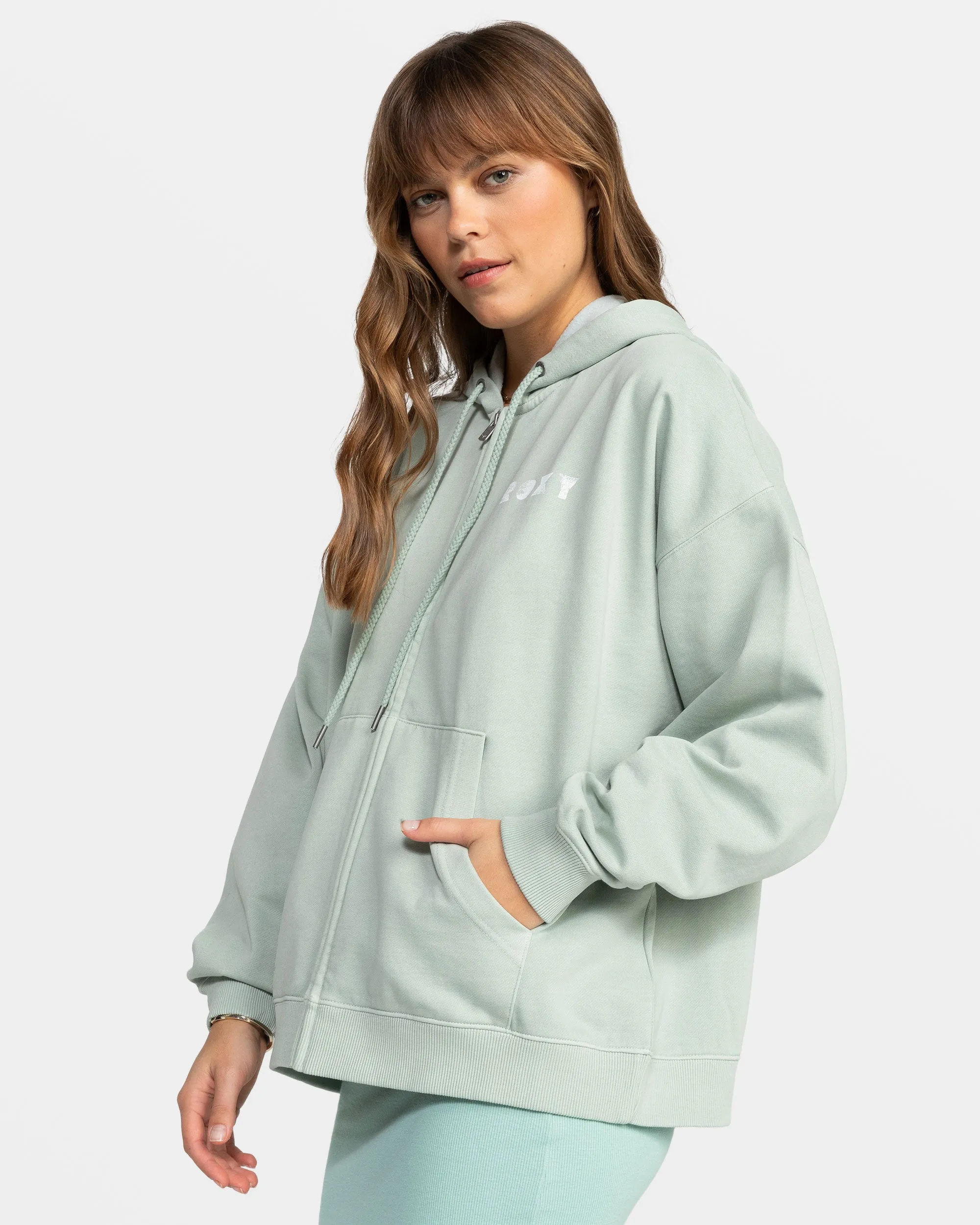 Lineup Oversized Zip Hoodie - Blue Surf sold by Roxy product image thumbnail 4