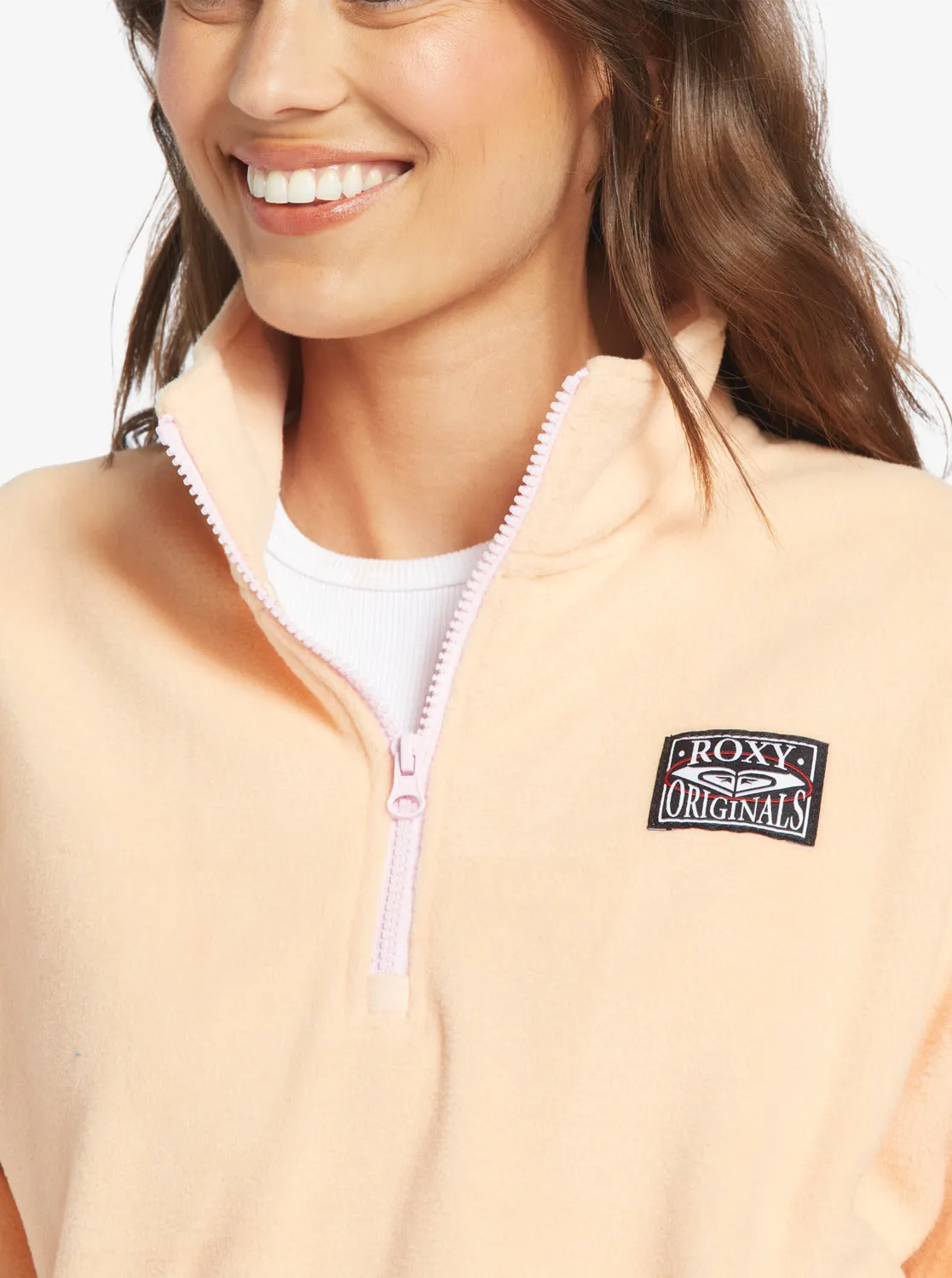 Dawn To Dusk Solid Half-Zip Fleece - Peach Parfait sold by Roxy product image thumbnail 4