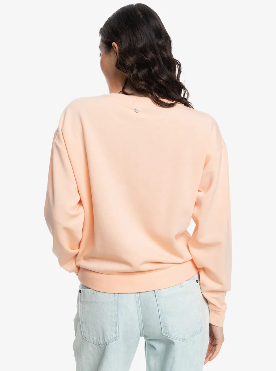 Surfing By Moonlight Crew Neck Sweatshirt - Peach Parfait sold by Roxy product image thumbnail 5