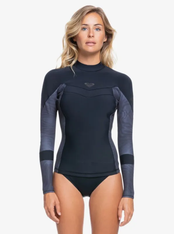 1mm Syncro Long Sleeve Jacket - Jet/Black sold by Roxy