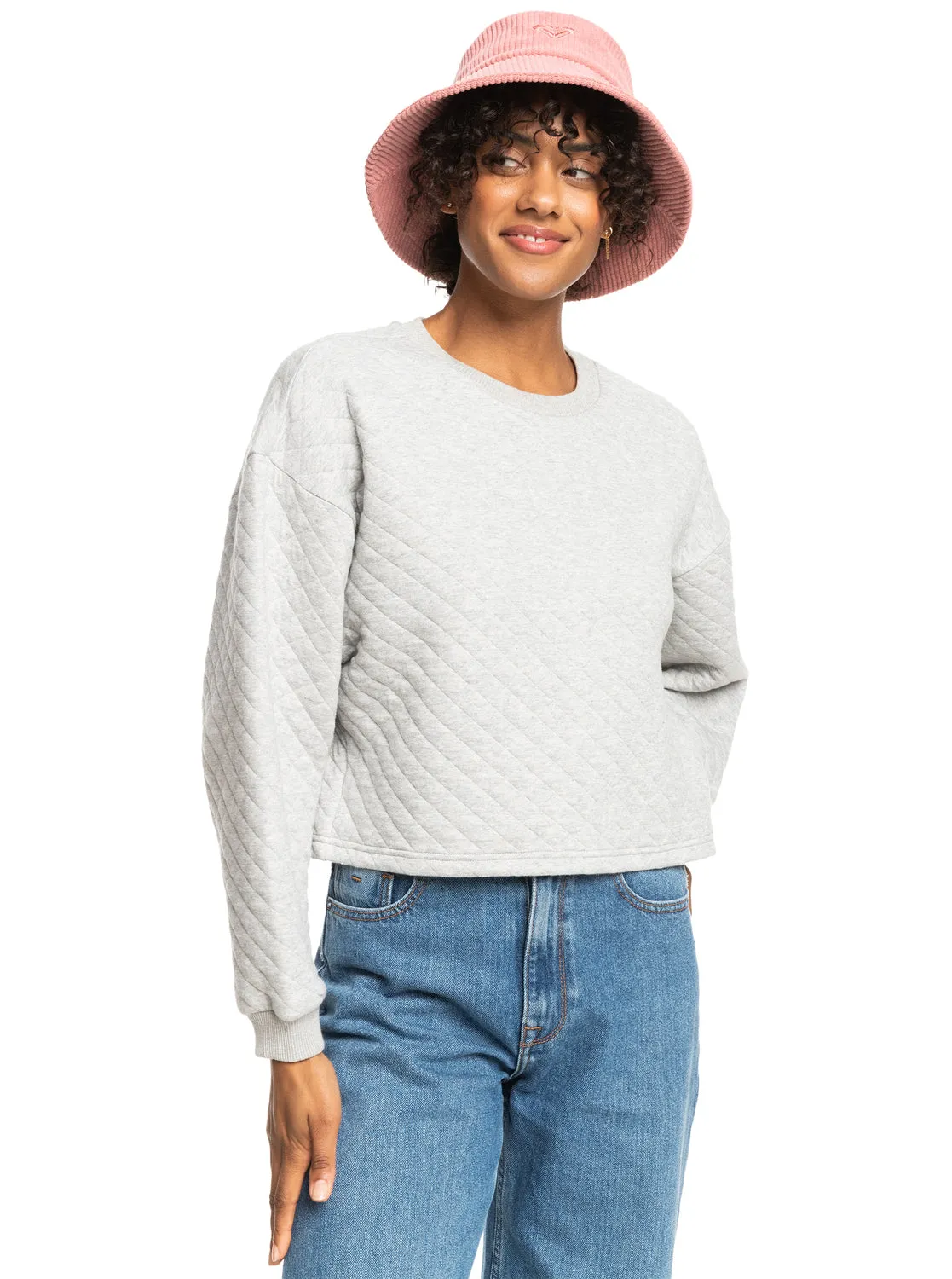 Surf Break Quilted Lounge Top - Heritage Heather sold by Roxy