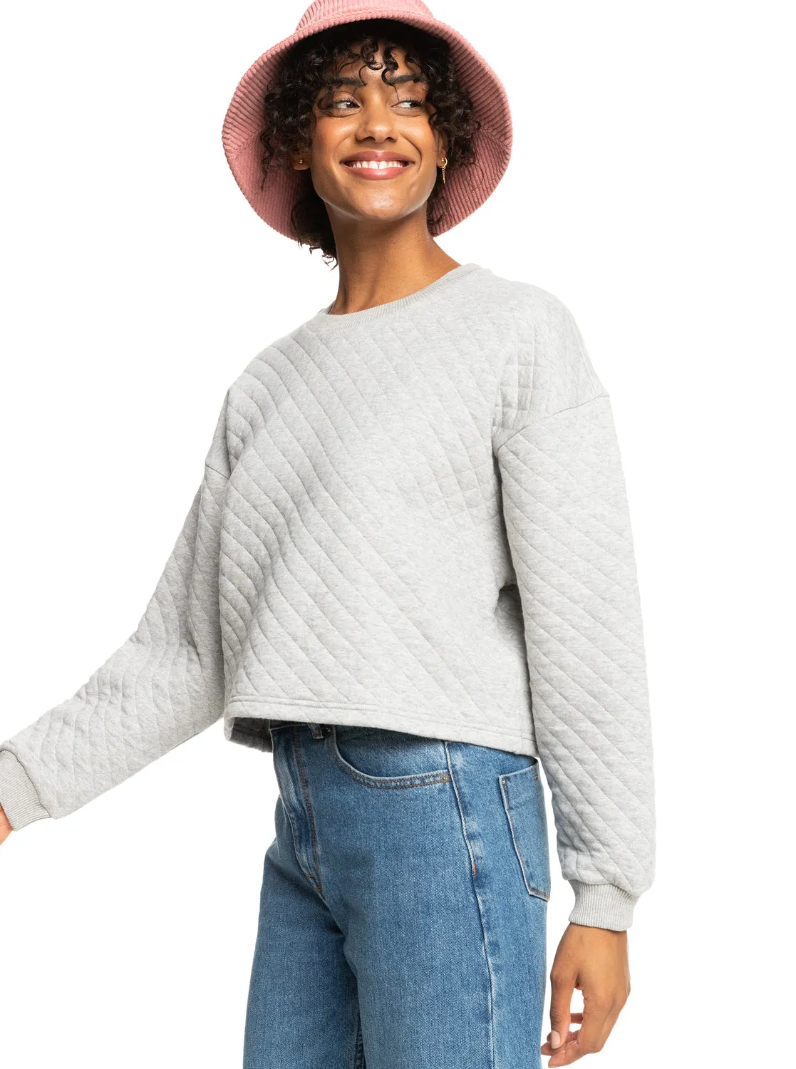 Surf Break Quilted Lounge Top - Heritage Heather sold by Roxy product image thumbnail 2