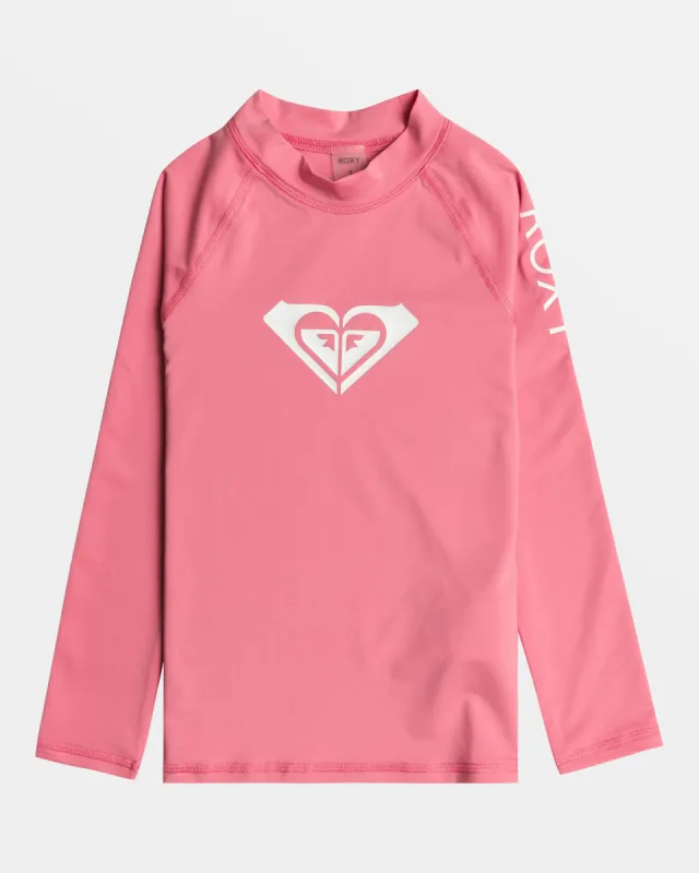 Girls 2-7 Whole Hearted Long Sleeve UPF 50 Rashguard - Flowering Ginger sold by Roxy