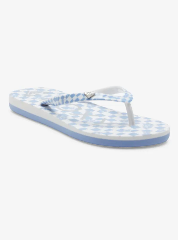 Girls 4-16 Pebbles Sandals - French Blue/White sold by Roxy